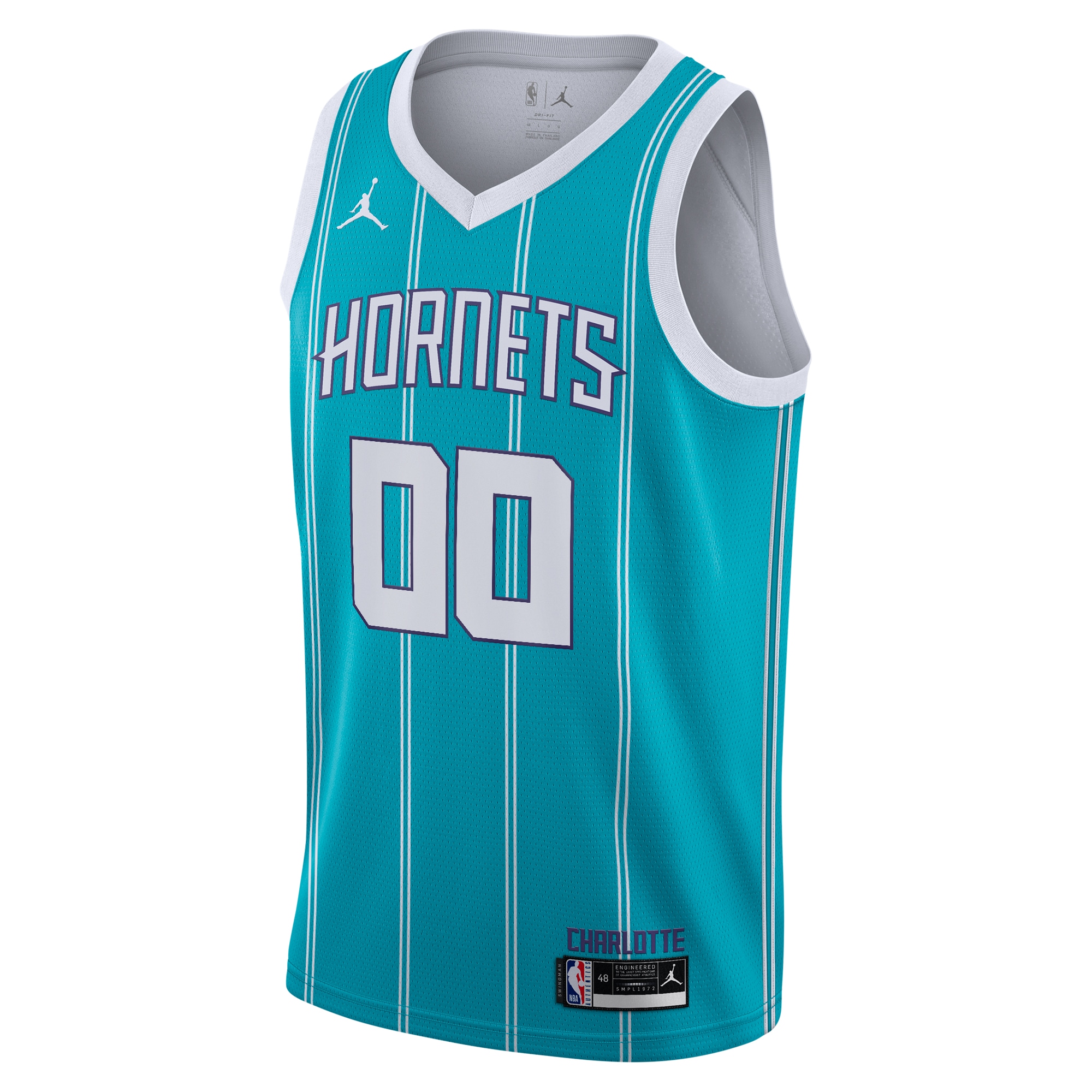 Alternative view of Charlotte Hornets Jordan Icon Edition Swingman Jersey - Custom - Youth - JS468 
