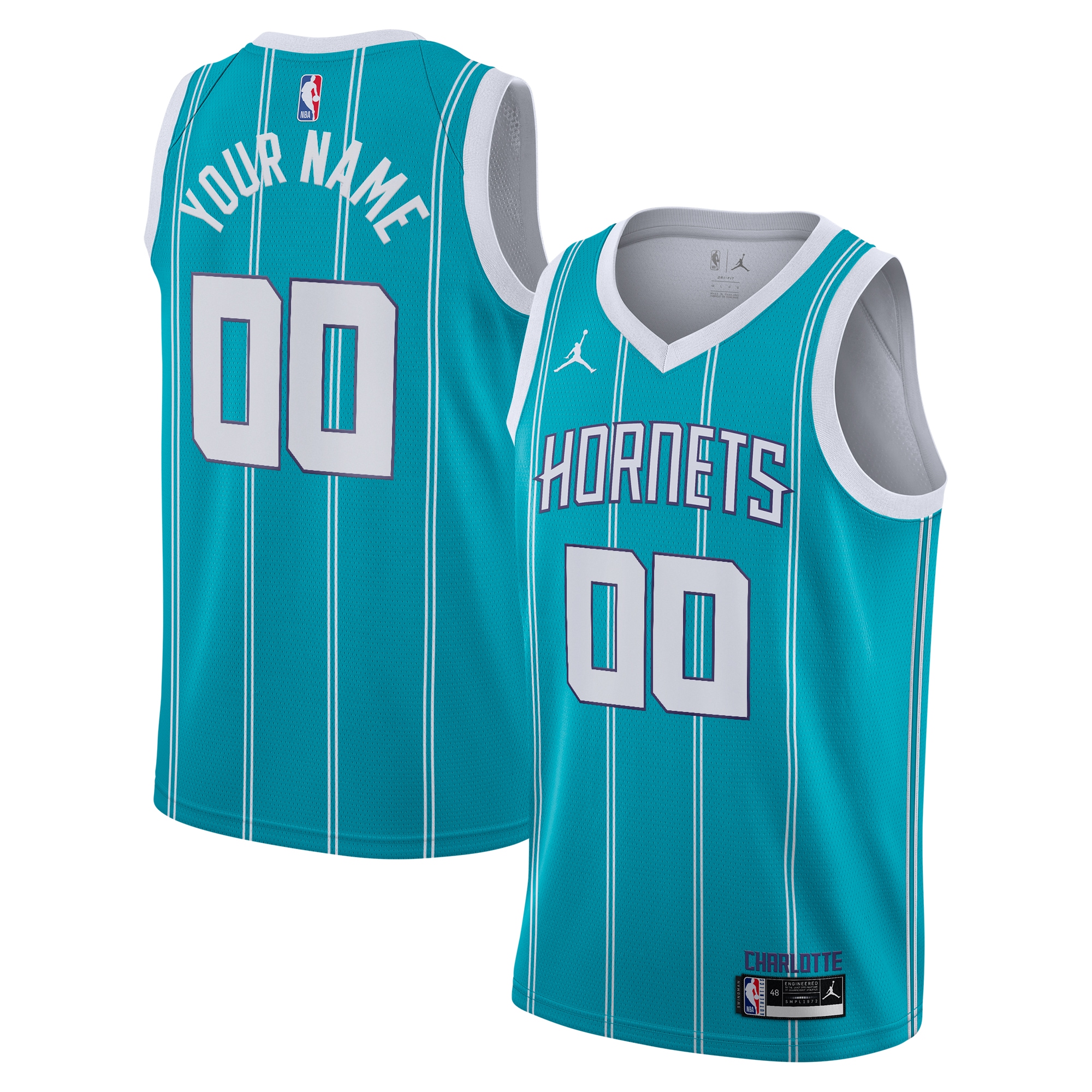 Charlotte Hornets Jordan Icon Edition Swingman Jersey - Custom - Youth - JS468 