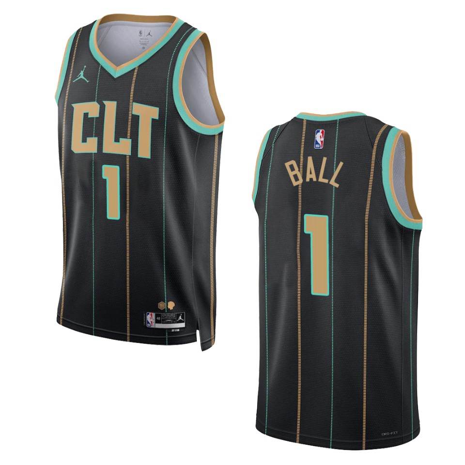Charlotte Hornets Lamelo Ball 2022-23 City Edition Black Swingman Jersey