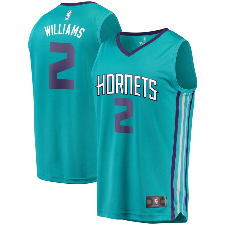 Charlotte Hornets Marvin Williams Fanatics Branded Youth Fast Break Player Jersey - Icon Edition - Teal