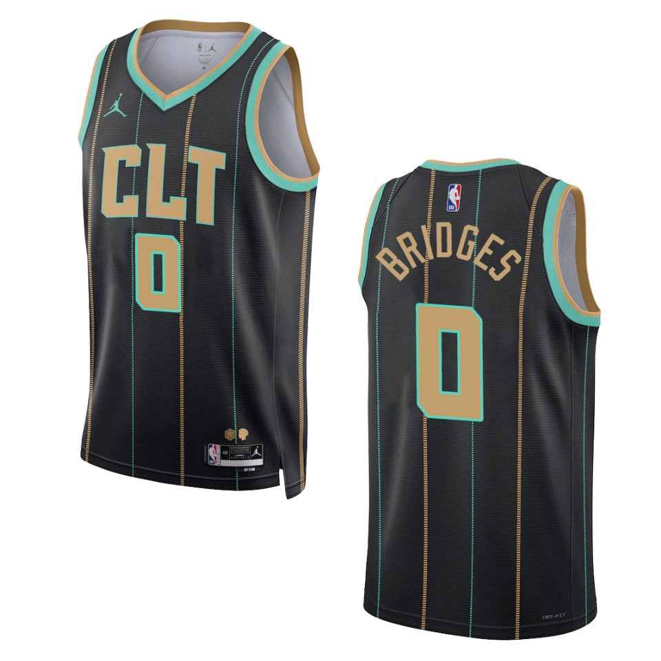 Charlotte Hornets Miles Bridges 2022-23 City Edition Black Swingman Jersey