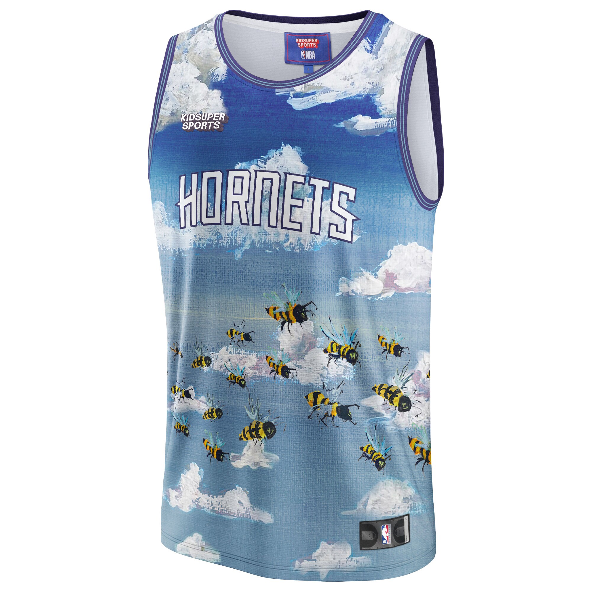 Alternative view of Charlotte Hornets Nba & Kidsuper Studios By Fanatics Unisex Hometown Jersey - Blue