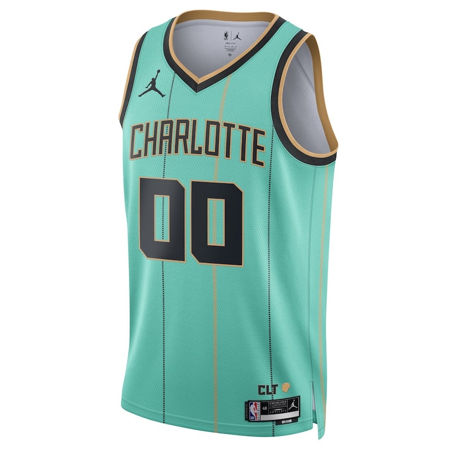 Alternative view of Charlotte Hornets Unisex 2024/25 Custom Swingman Jersey - City Edition - Mint - JS572 