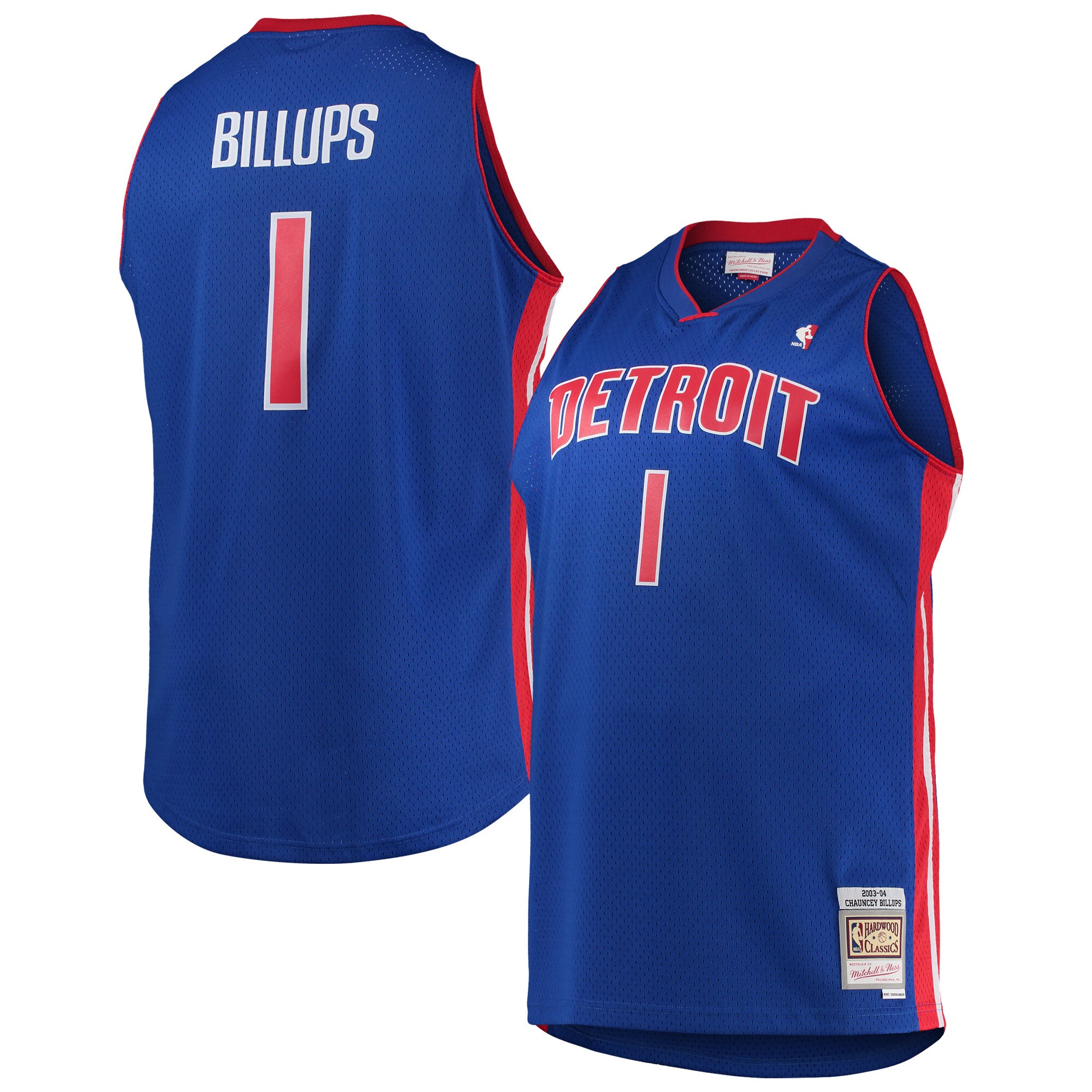Chauncey Billups Detroit Pistons Mitchell & Ness 2003/04 Big & Tall Hardwood Classics Swingman Jersey - Blue