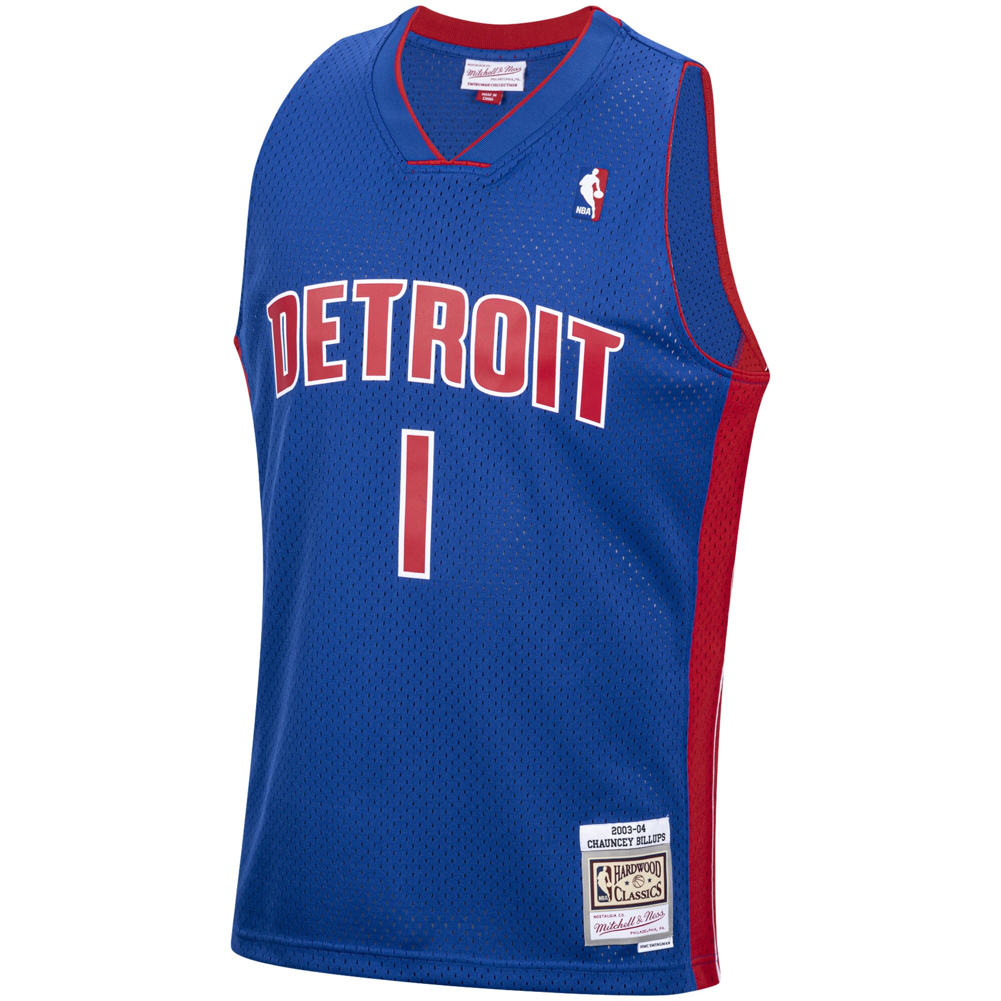 Alternative view of Chauncey Billups Detroit Pistons Mitchell & Ness 2003/04 Hardwood Classics Swingman Jersey - Royal