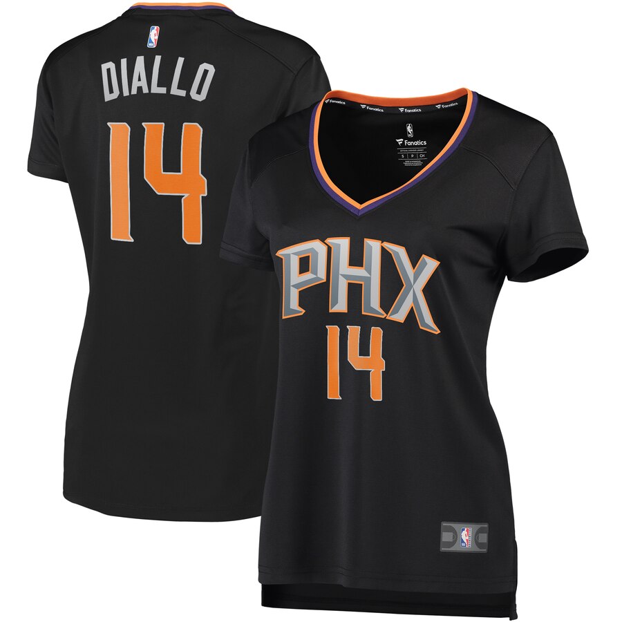 Cheick Diallo Phoenix Suns Fanatics Branded Women's Fast Break Player Replica Jersey - Statement Edition - Black