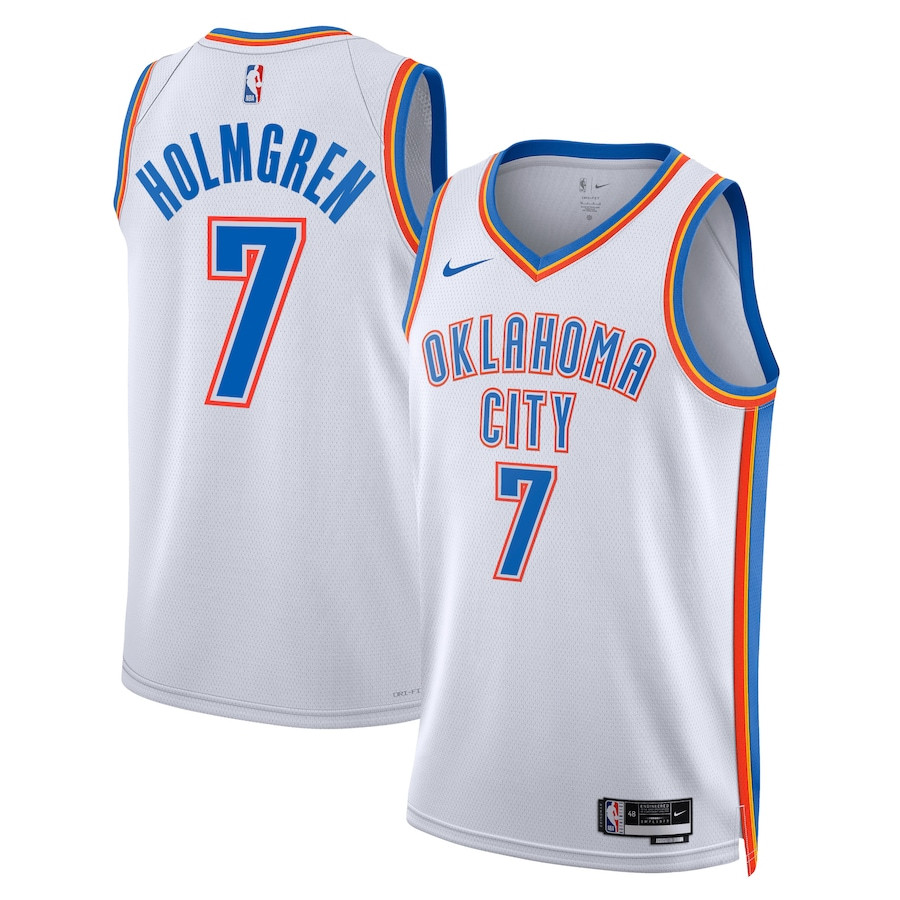 Chet Holmgren 7 Oklahoma City Thunder Unisex Swingman Jersey - Association Edition - White - JS225 