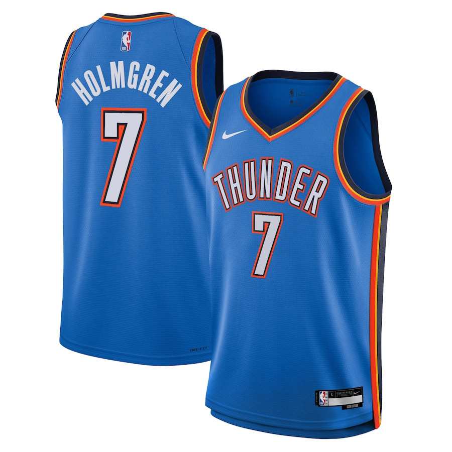 Chet Holmgren 7 Oklahoma City Thunder Unisex Swingman Jersey - Icon Edition - Blue - JS398 
