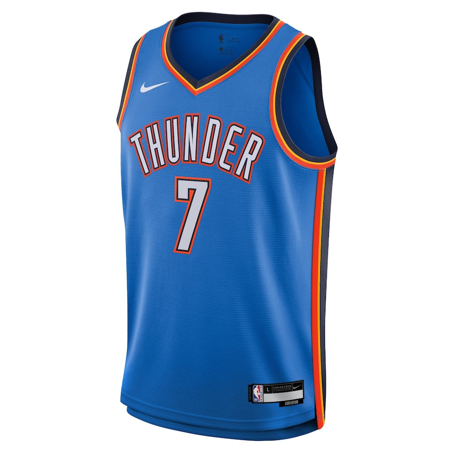 Alternative view of Chet Holmgren 7 Oklahoma City Thunder Unisex Swingman Jersey - Icon Edition - Blue - JS398 