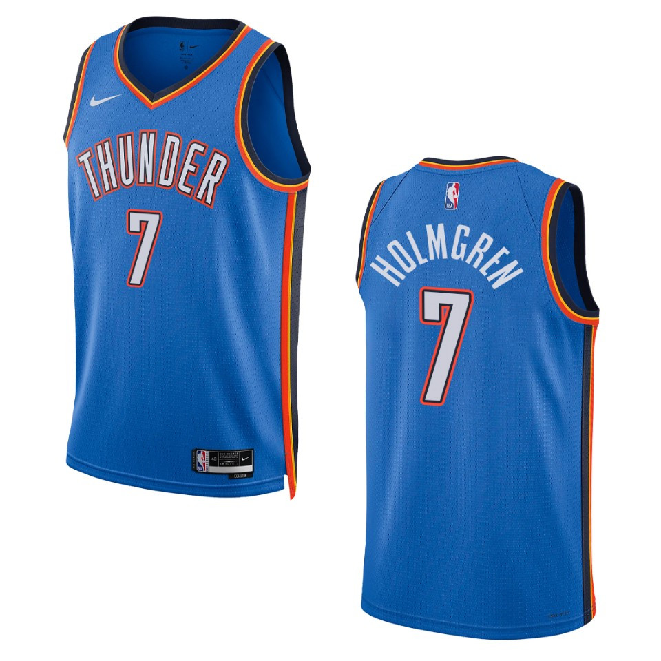 Chet Holmgren Blue Icon Edition 2022-23 Oklahoma City Thunder Swingman Jersey