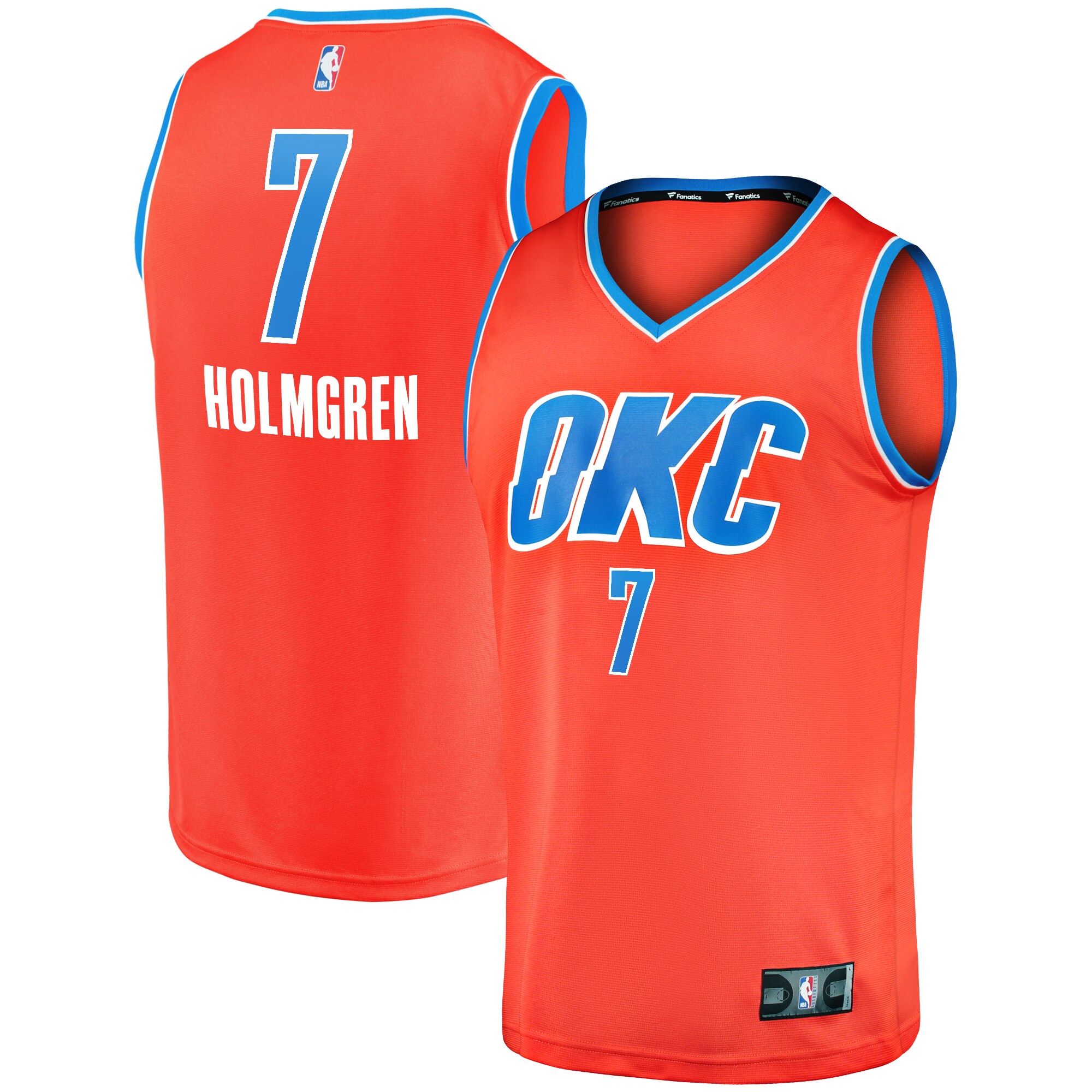 Chet Holmgren Oklahoma City Thunder Fanatics Youth Fast Break Replica Player Jersey - Statement Edition - Orange
