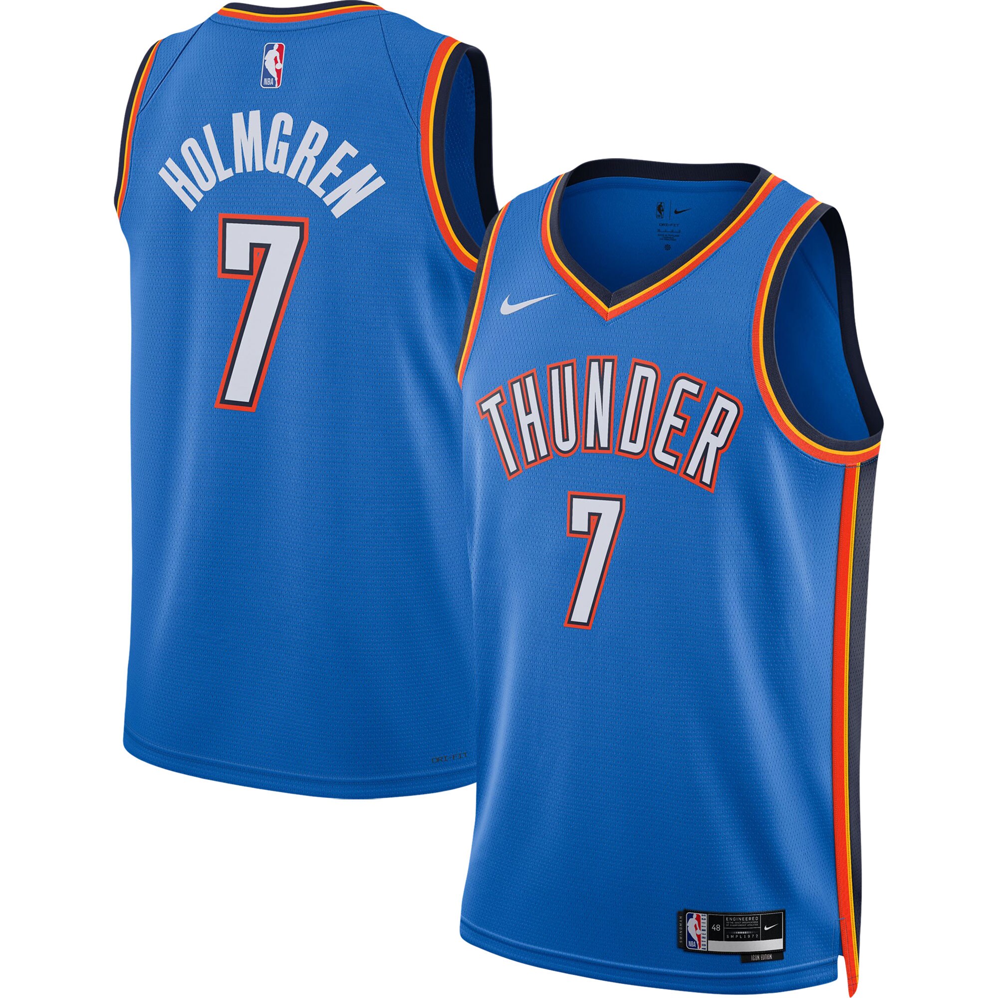 Chet Holmgren Oklahoma City Thunder Unisex 2022 Nba Draft First Round Pick Player Swingman Jersey – Icon Edition – Blue