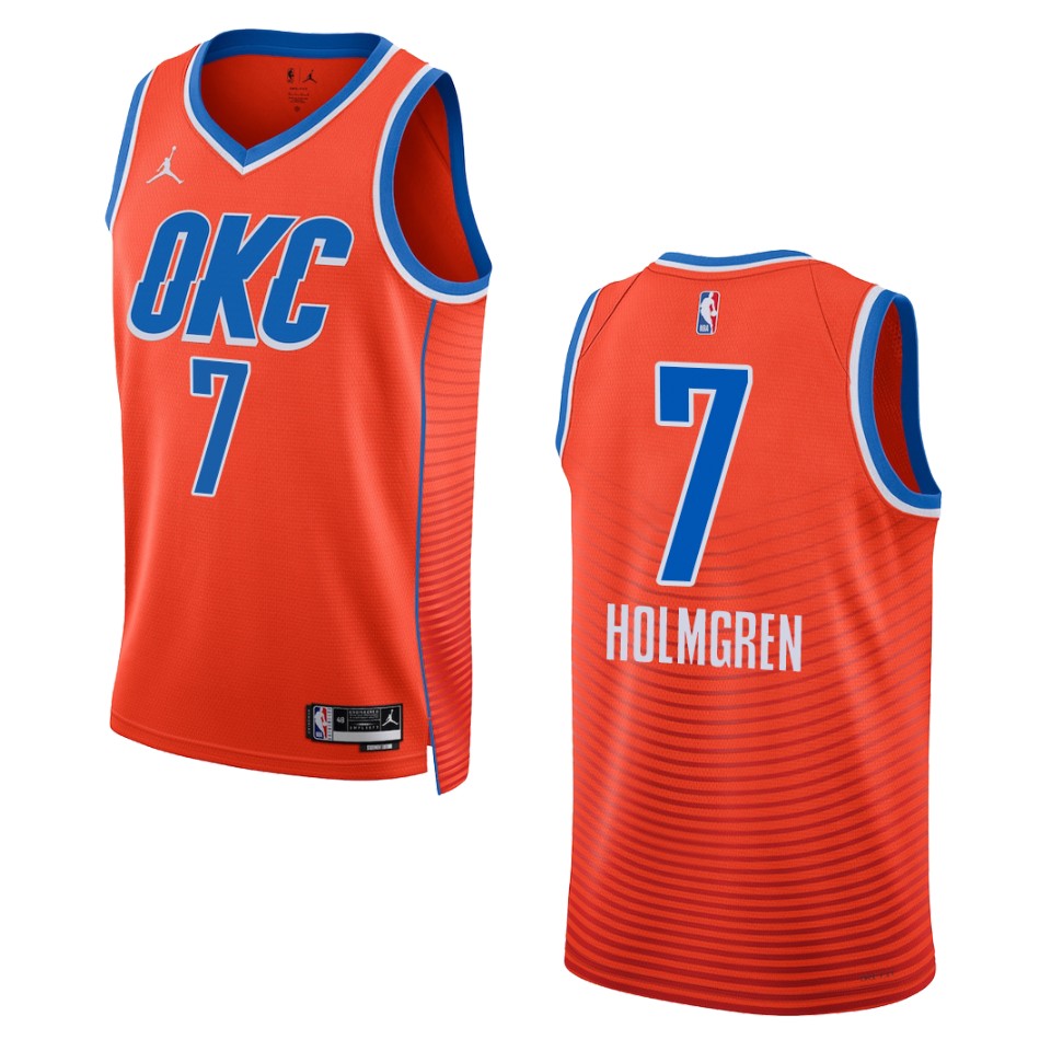 Chet Holmgren Orange Statement Edition 2022-23 Oklahoma City Thunder Swingman Jersey