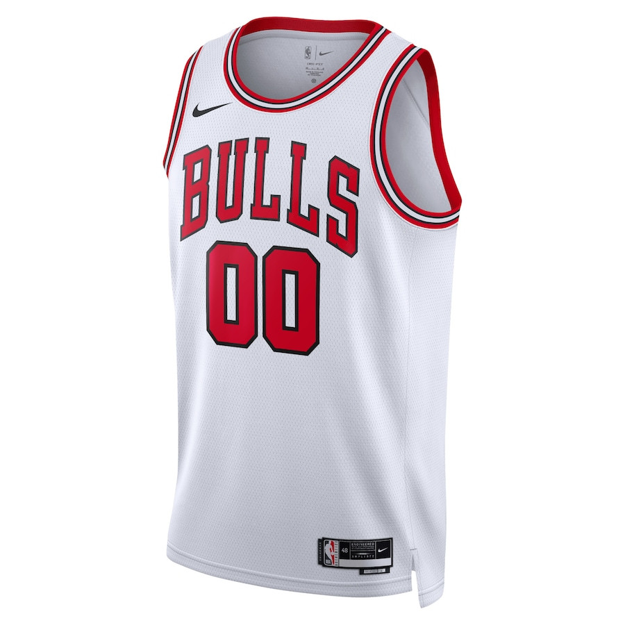 Alternative view of Chicago Bulls 2023/24 Association Swingman Custom Men Jersey - White - JS949 