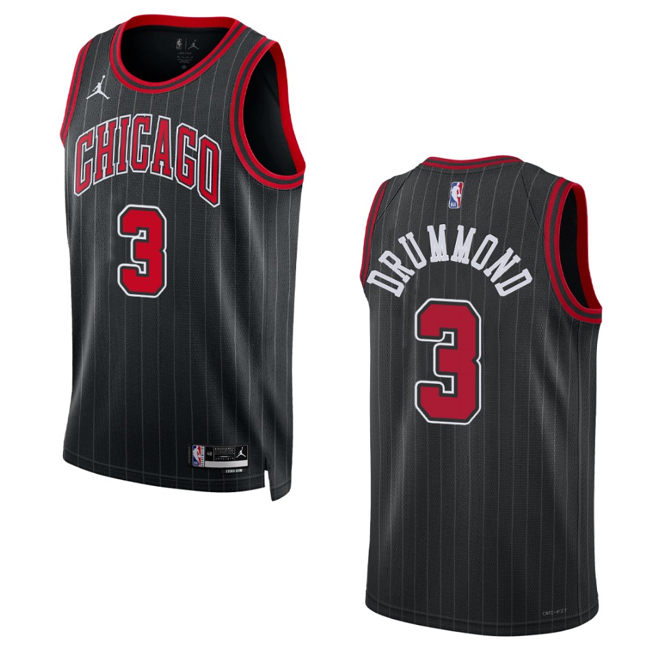 Chicago Bulls Andre Drummond 2022-23 Statement Edition Black Swingman Jersey