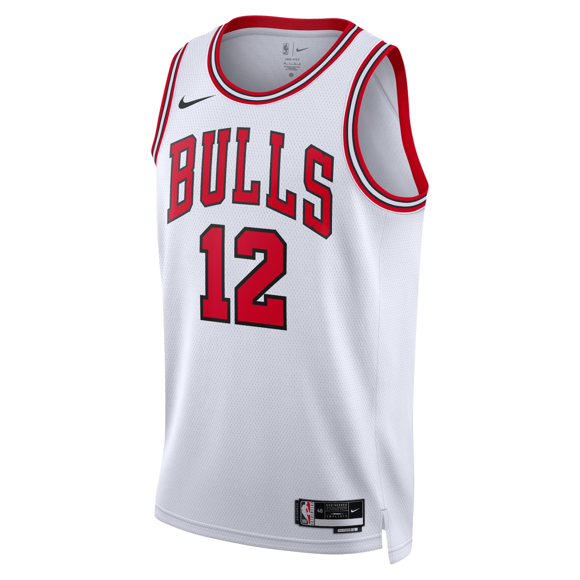 Chicago Bulls Association Edition Swingman Jersey - White - Ayo Dosunmu - Unisex - JS688 