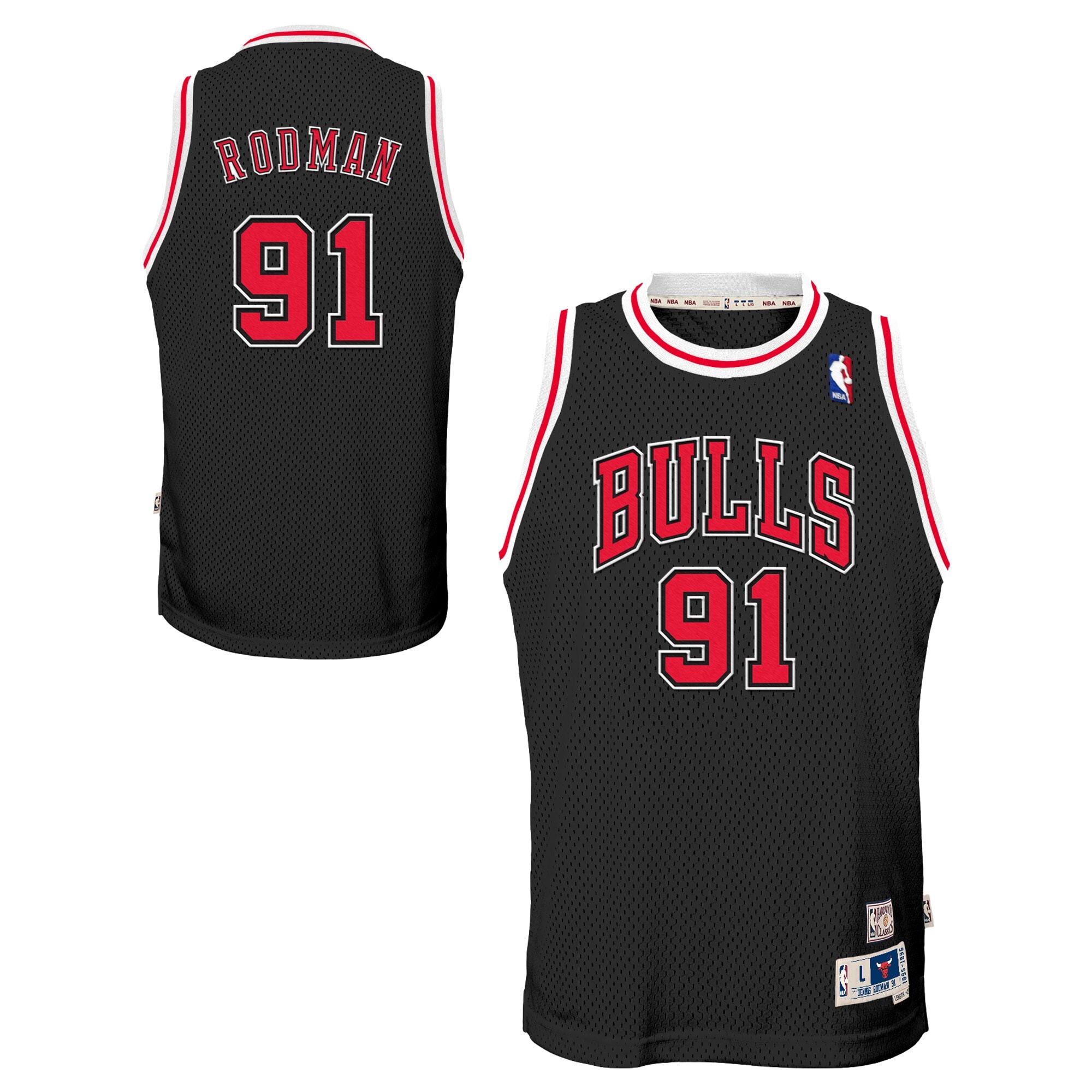 Chicago Bulls Dennis Rodman Hardwood Classics Alernate Swingman Jersey By Mitchell And Ness - Youth