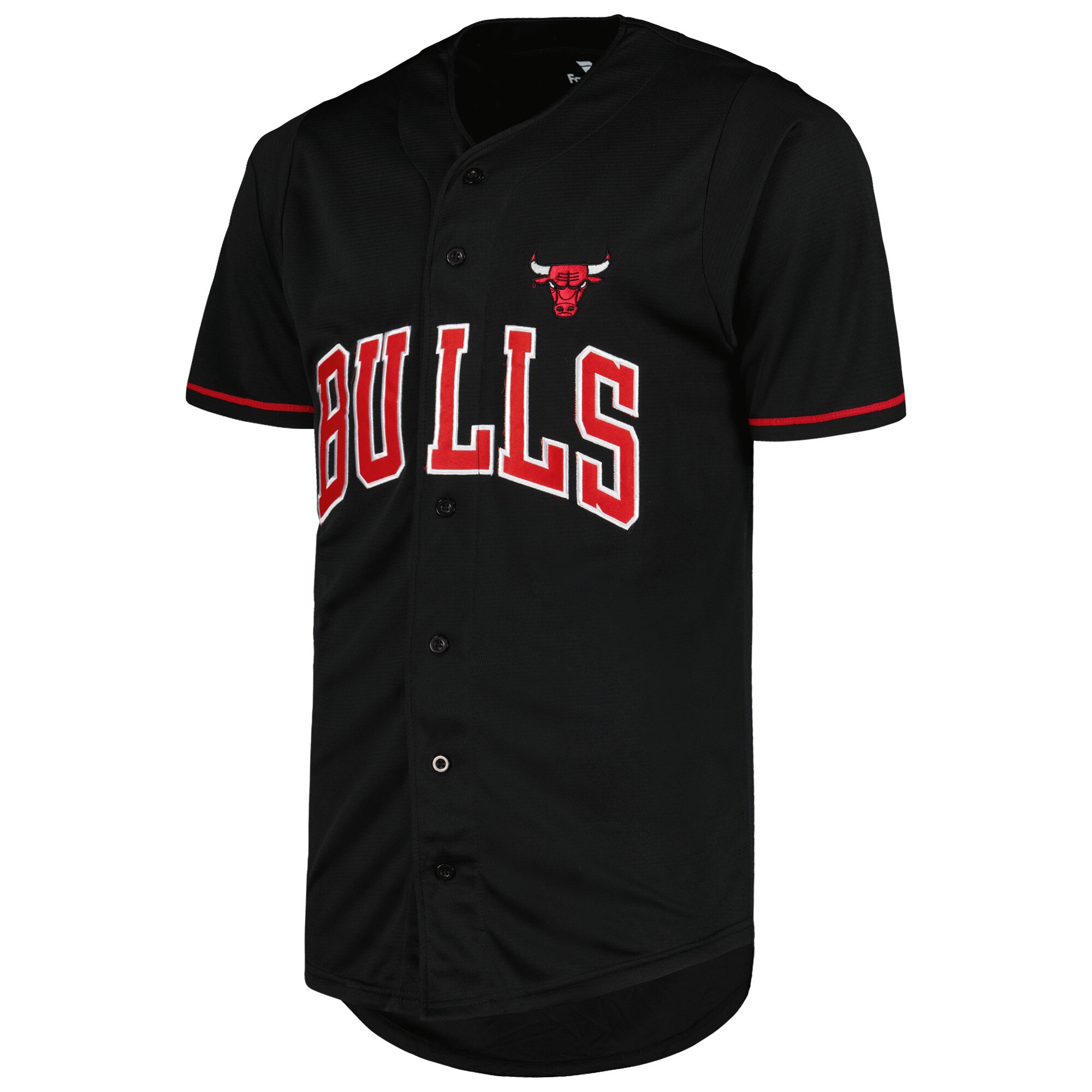 Alternative view of Chicago Bulls Fanatics Pop Baseball Jersey - Black