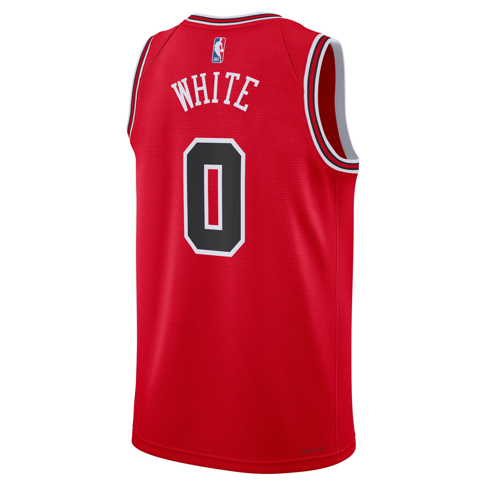 Alternative view of Chicago Bulls Icon Edition Swingman Jersey - Red - Coby White - Unisex - JS168 