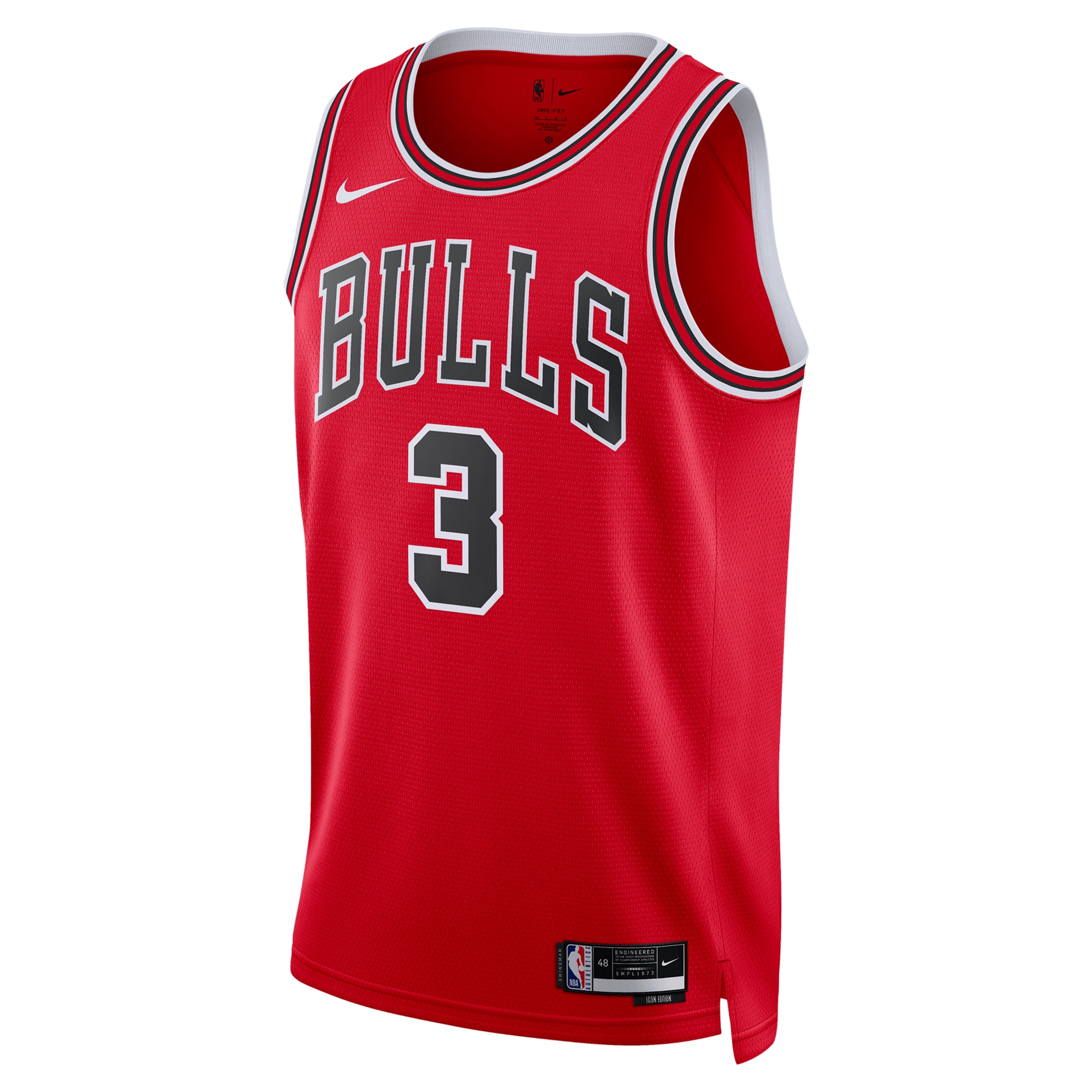 Alternative view of Chicago Bulls Icon Edition Swingman Jersey - Red - Josh Giddey - Unisex - JS135 