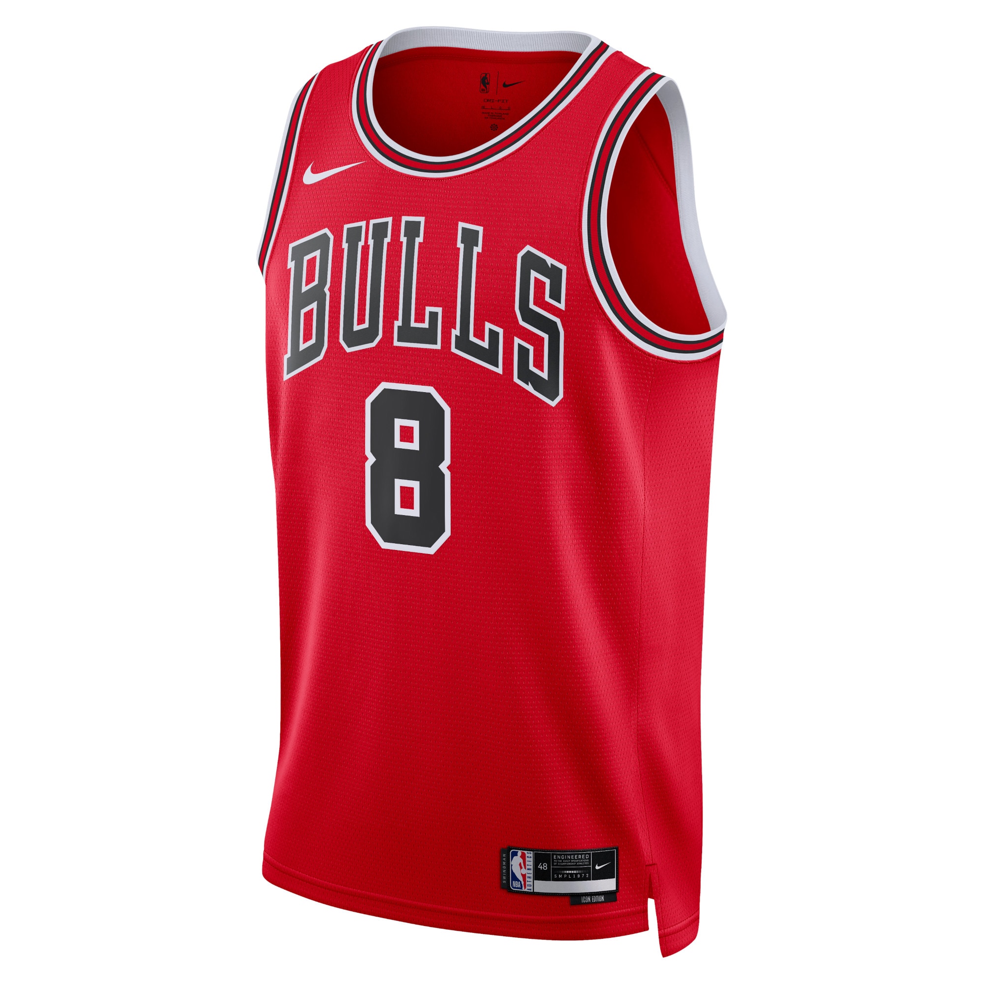 Chicago Bulls Icon Edition Swingman Jersey - Red - Zach LaVine - Unisex - JS217 