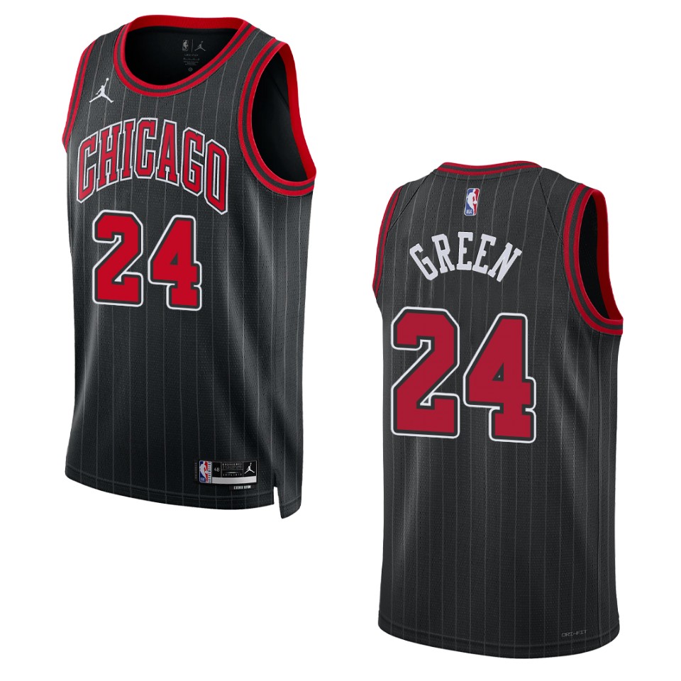 Chicago Bulls Javonte Green 2022-23 Statement Edition Black Swingman Jersey