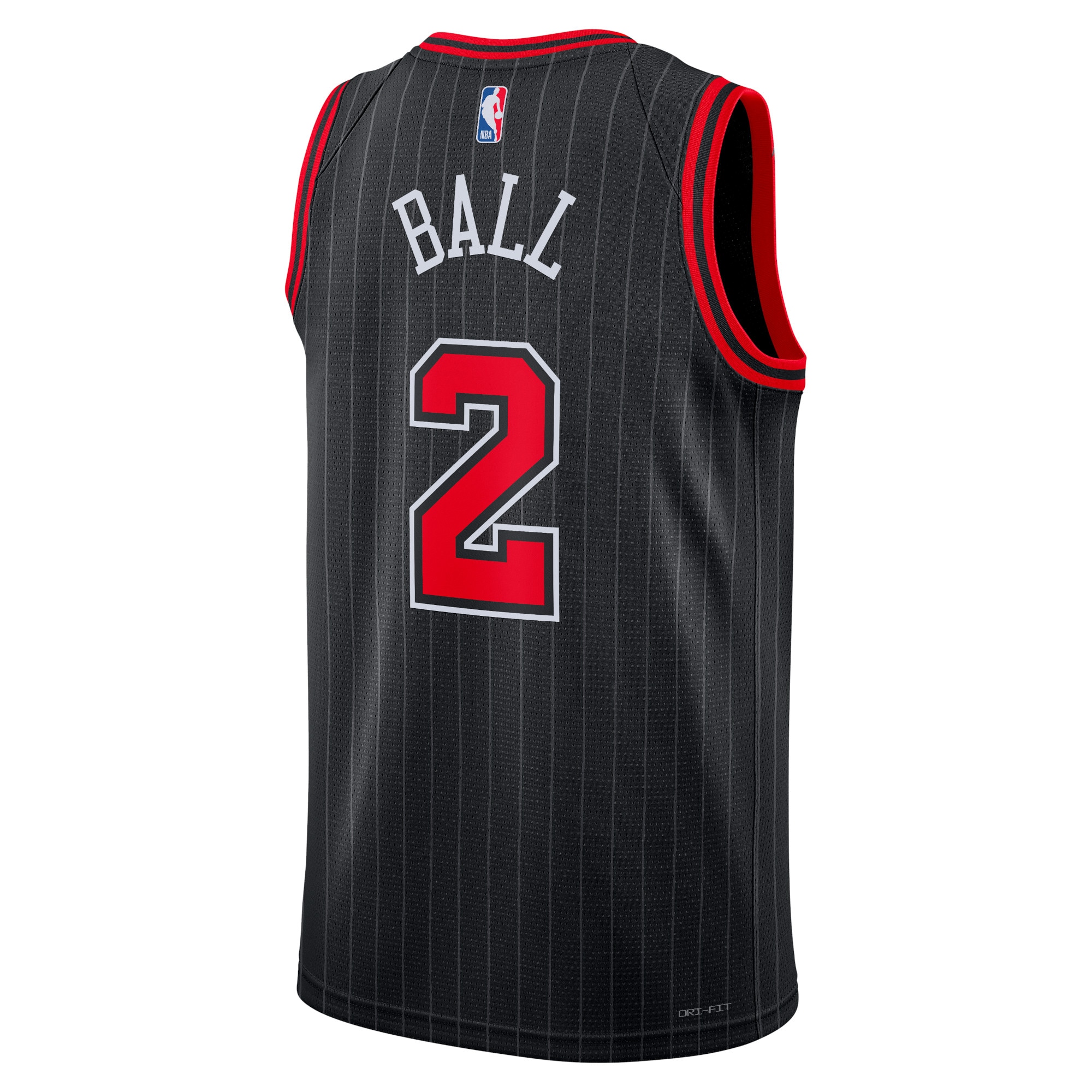 Alternative view of Chicago Bulls Jordan Statement Edition Swingman Jersey - Black - Lonzo Ball - Unisex - JS595 