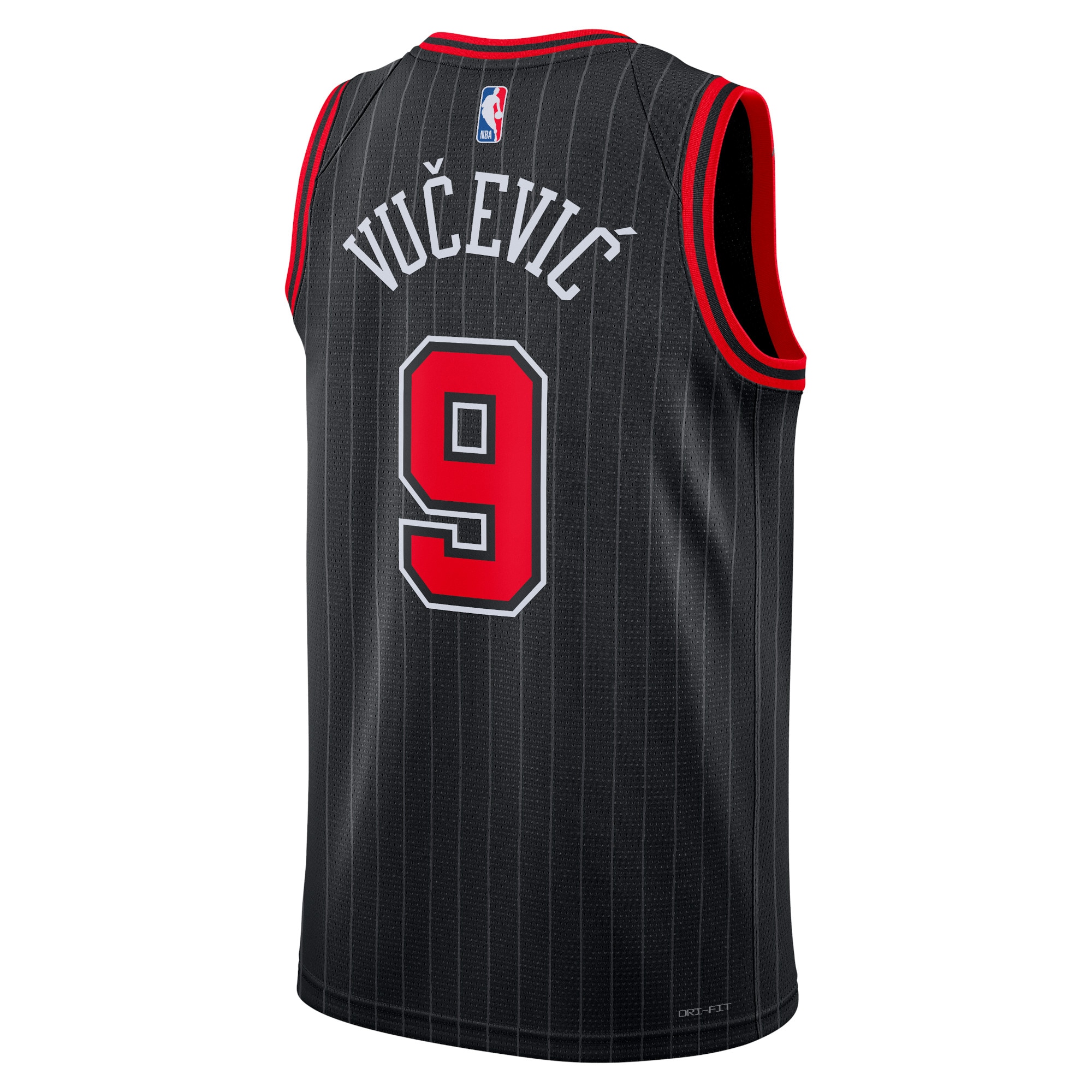 Alternative view of Chicago Bulls Jordan Statement Edition Swingman Jersey - Black - Nikola Vucevic - Unisex - JS680 