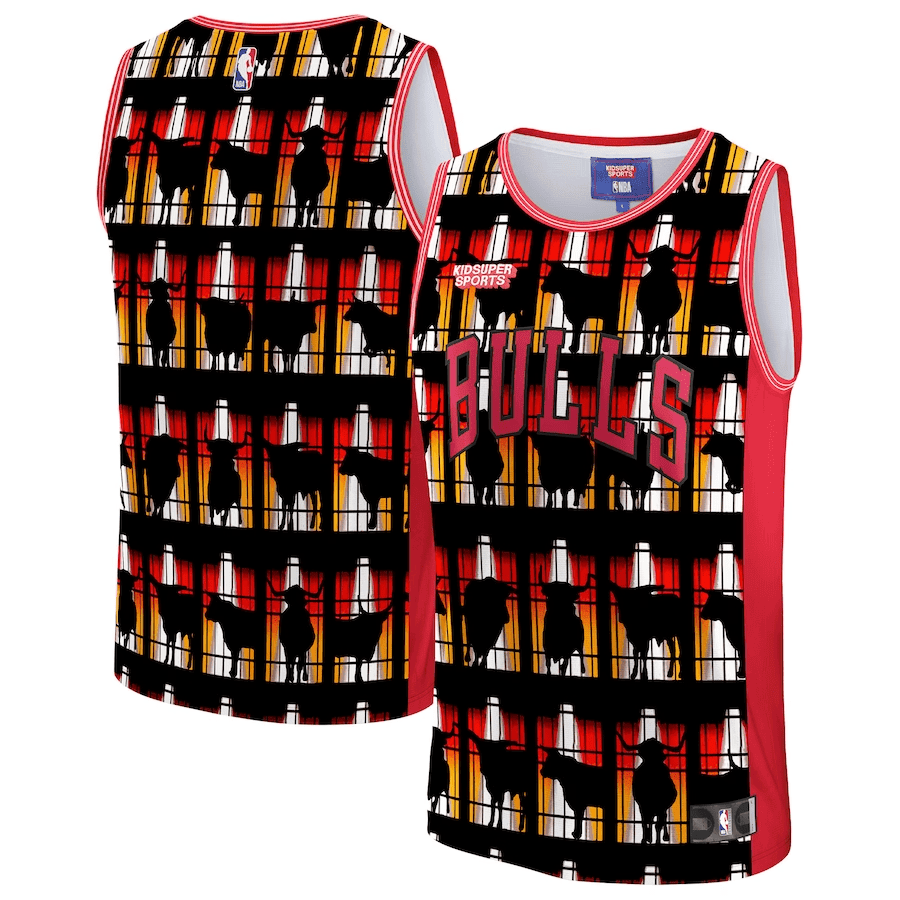 Chicago Bulls NBA & KidSuper Studios Unisex Hometown Jersey - Red - JS854 