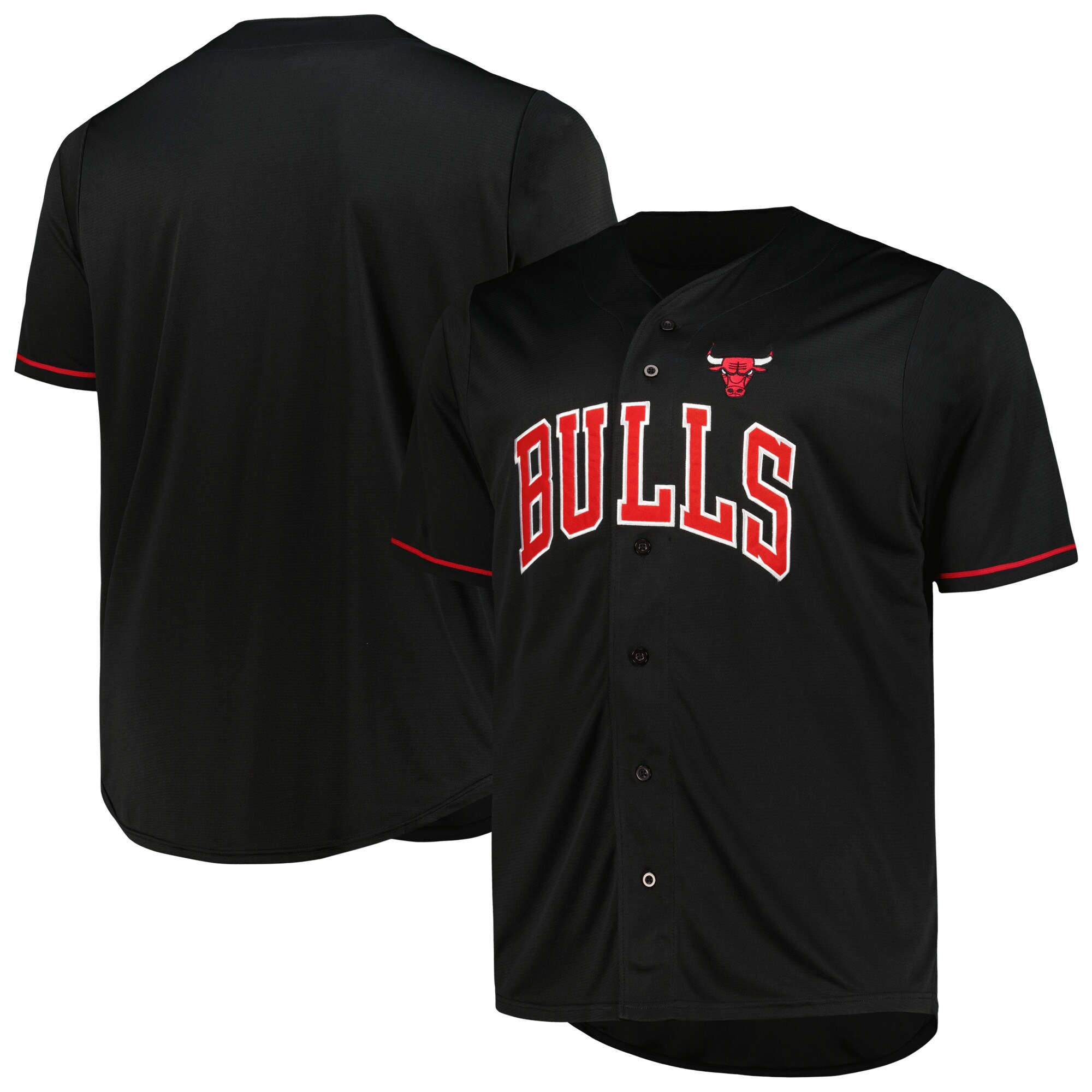 Chicago Bulls Profile Big & Tall Pop Jersey – Black