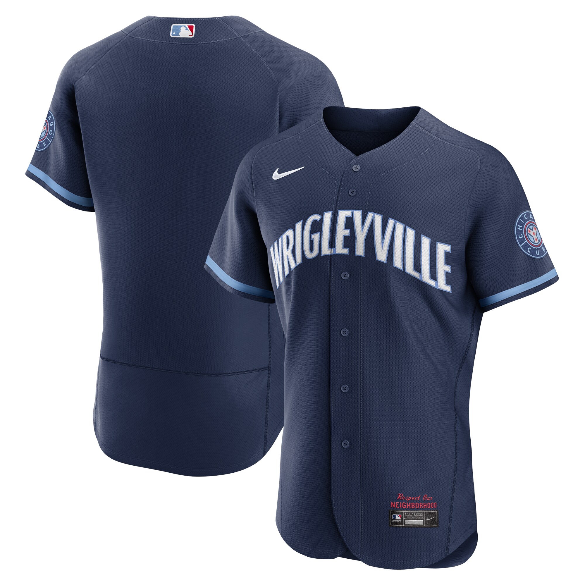 Alternative view of Chicago Cubs City Connect Authentic Jersey – Navy