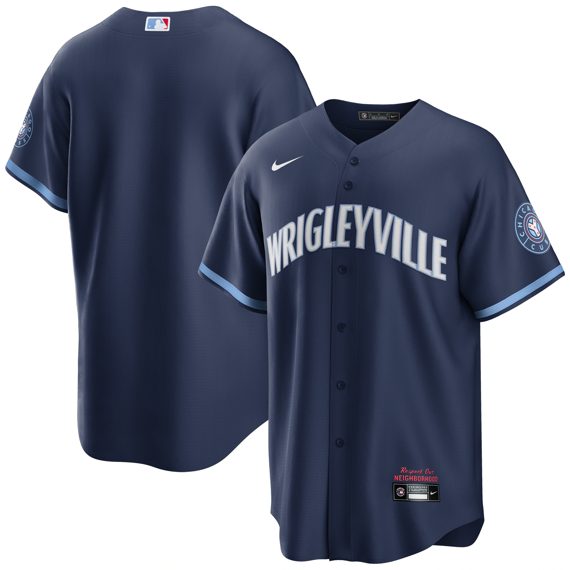Alternative view of Chicago Cubs City Connect Replica Jersey – Navy