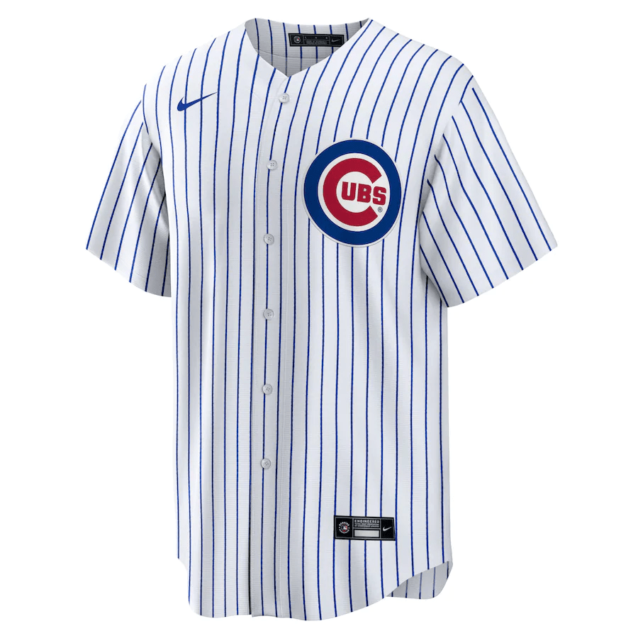 Alternative view of Chicago Cubs Home Blank Men Jersey - White