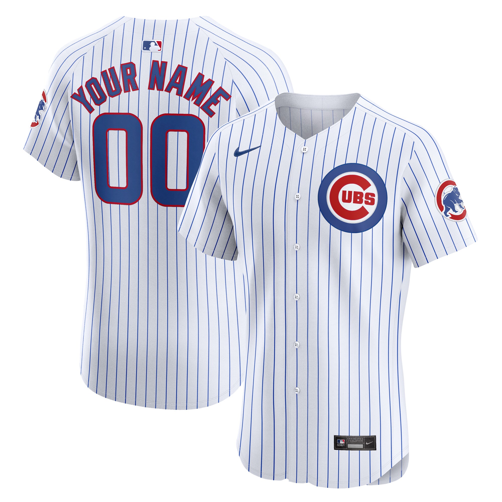 Chicago Cubs Home Elite Custom Jersey - White