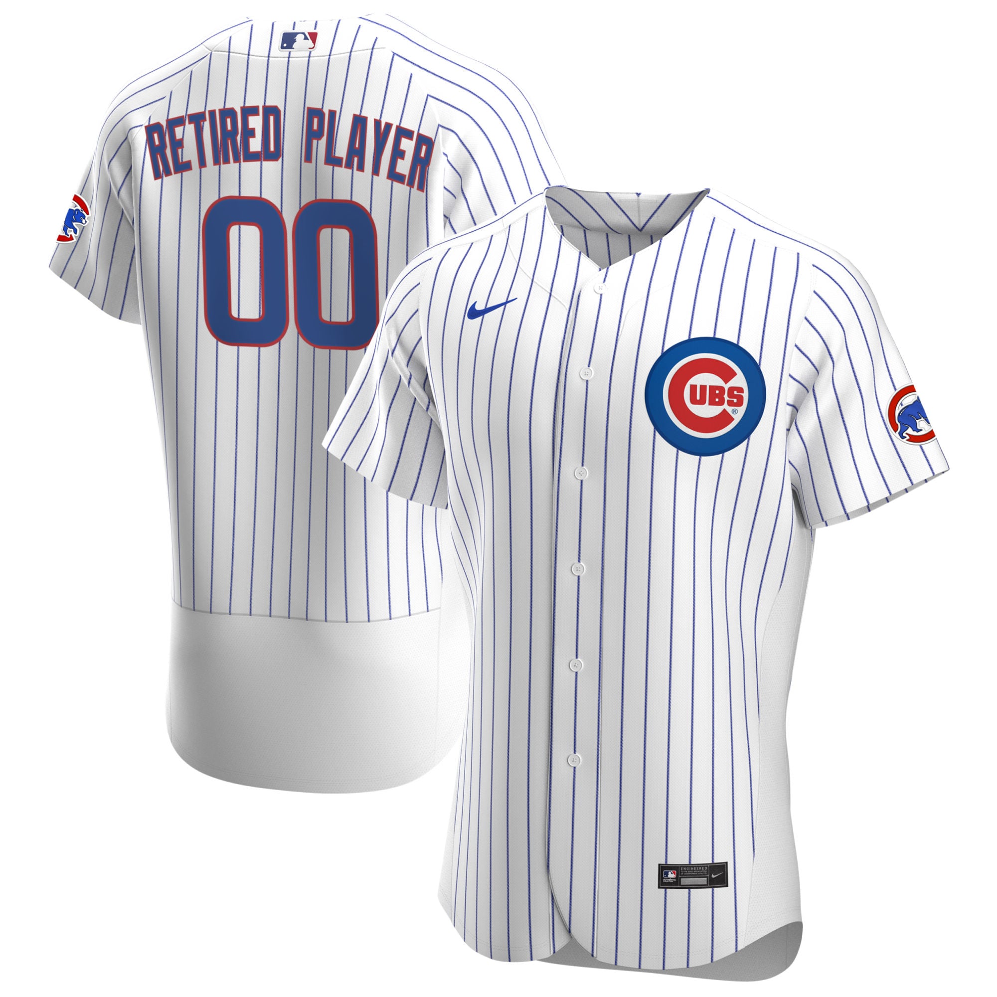 Alternative view of Chicago Cubs Home Pick-a-player Retired Roster Authentic Jersey – White