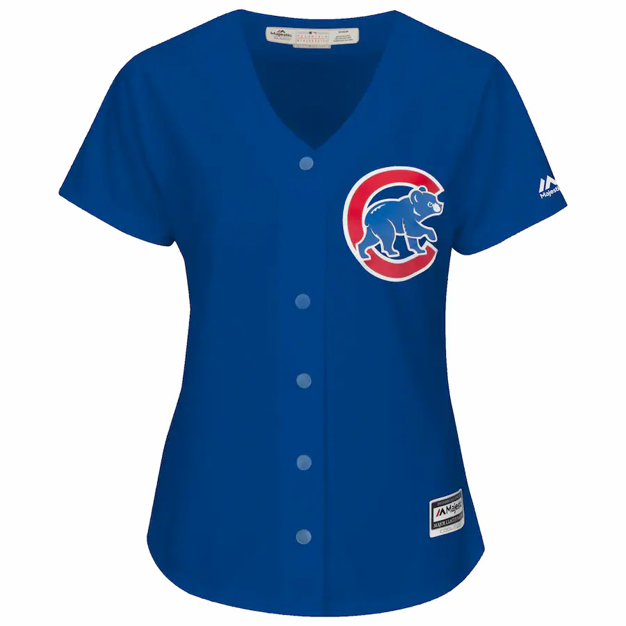 Alternative view of Chicago Cubs Majestic Women's Cool Base Player Jersey - Royal