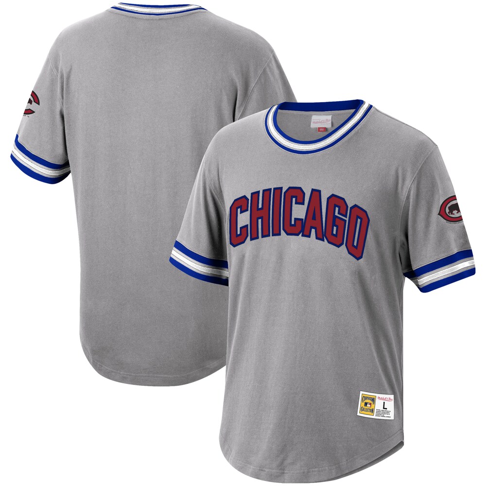 Chicago Cubs Mitchell & Ness Cooperstown Collection Wild Pitch Jersey T-shirt - Gray