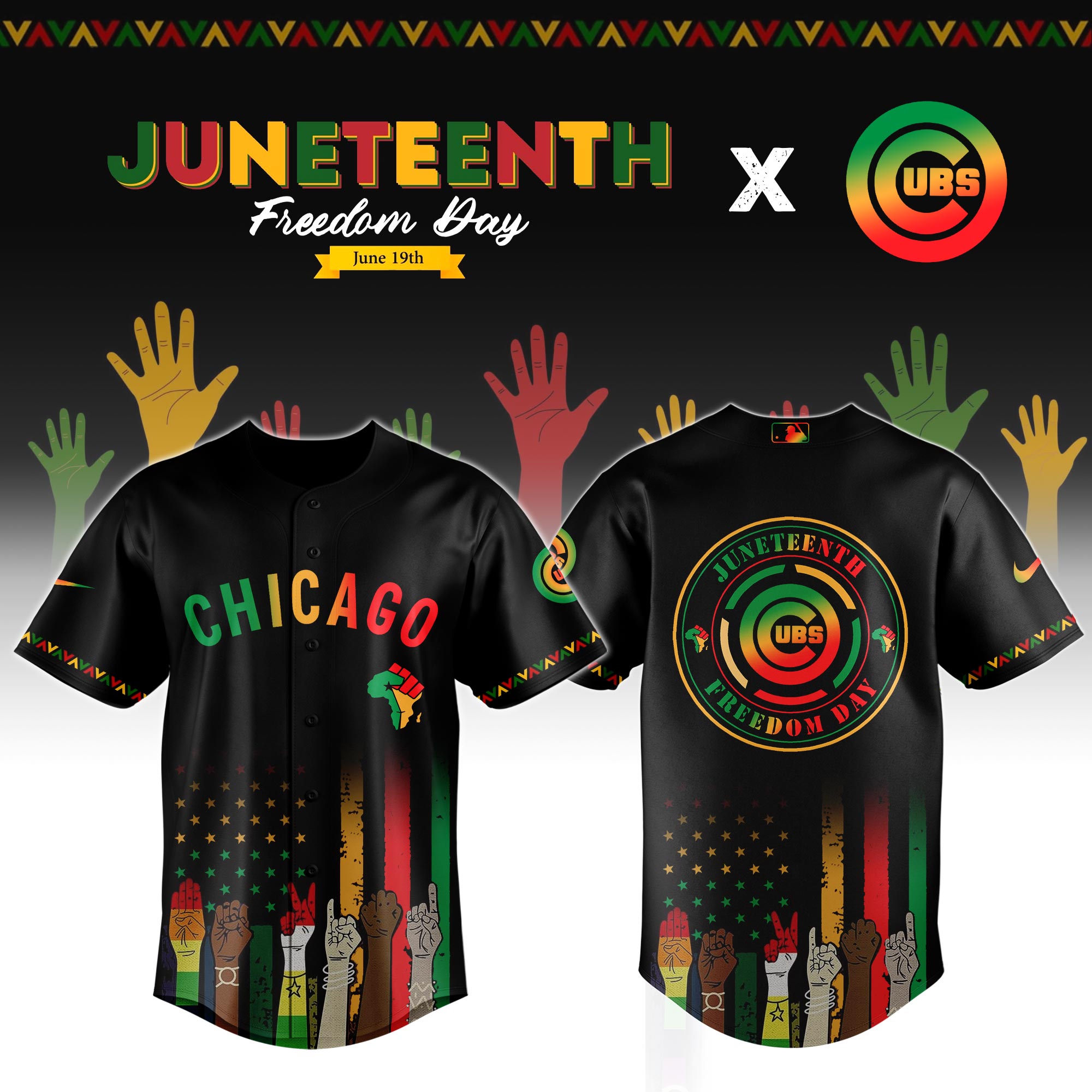 Chicago Cubs Mlb X Juneteenth Baseball Jersey 2025