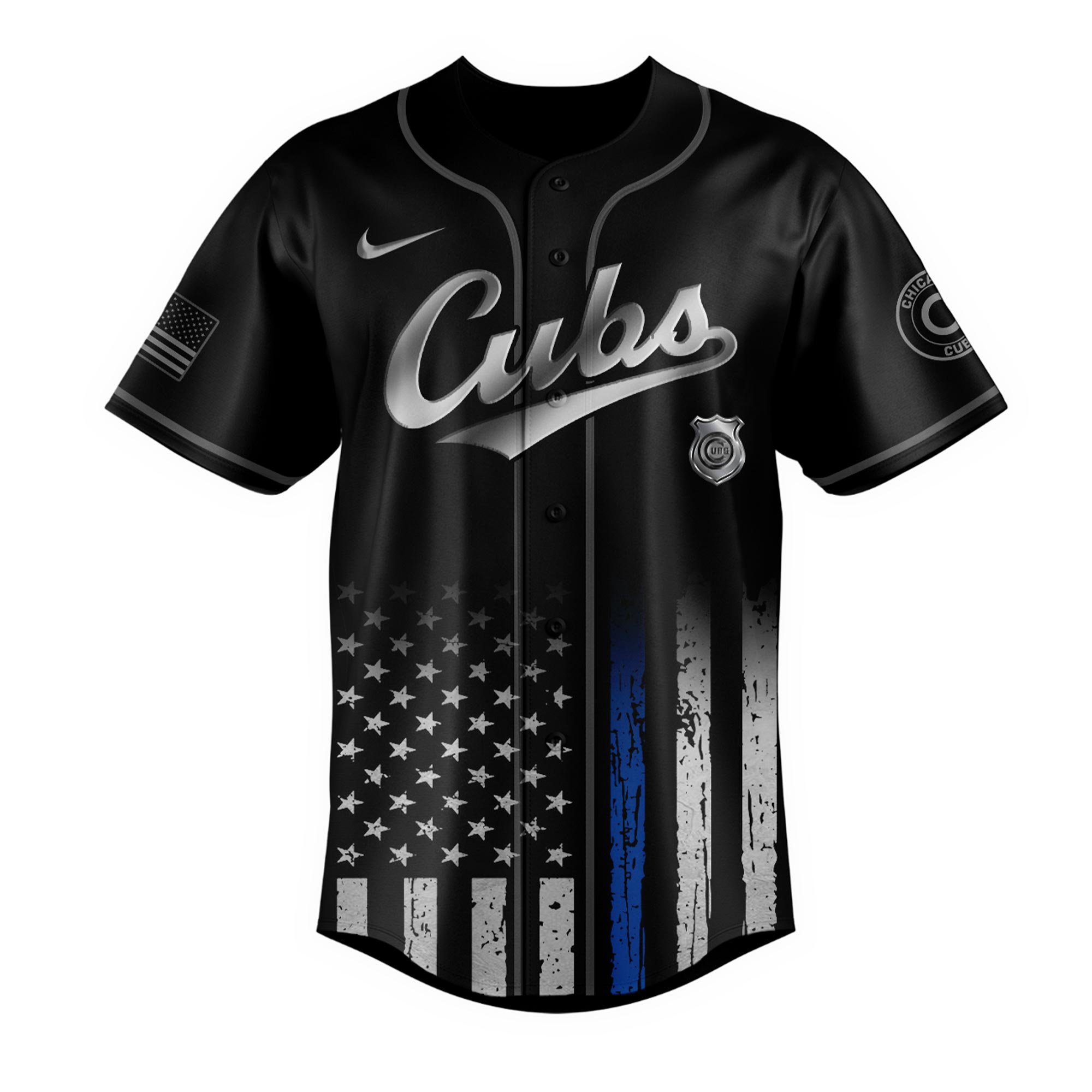 Alternative view of Chicago Cubs Mlb X Law Enforcement Night Edition Jersey 2025