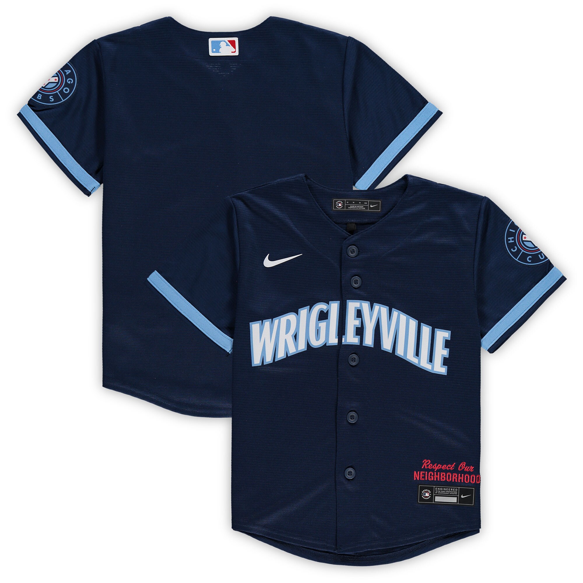Alternative view of Chicago Cubs Preschool Mlb City Connect Replica Team Jersey – Navy