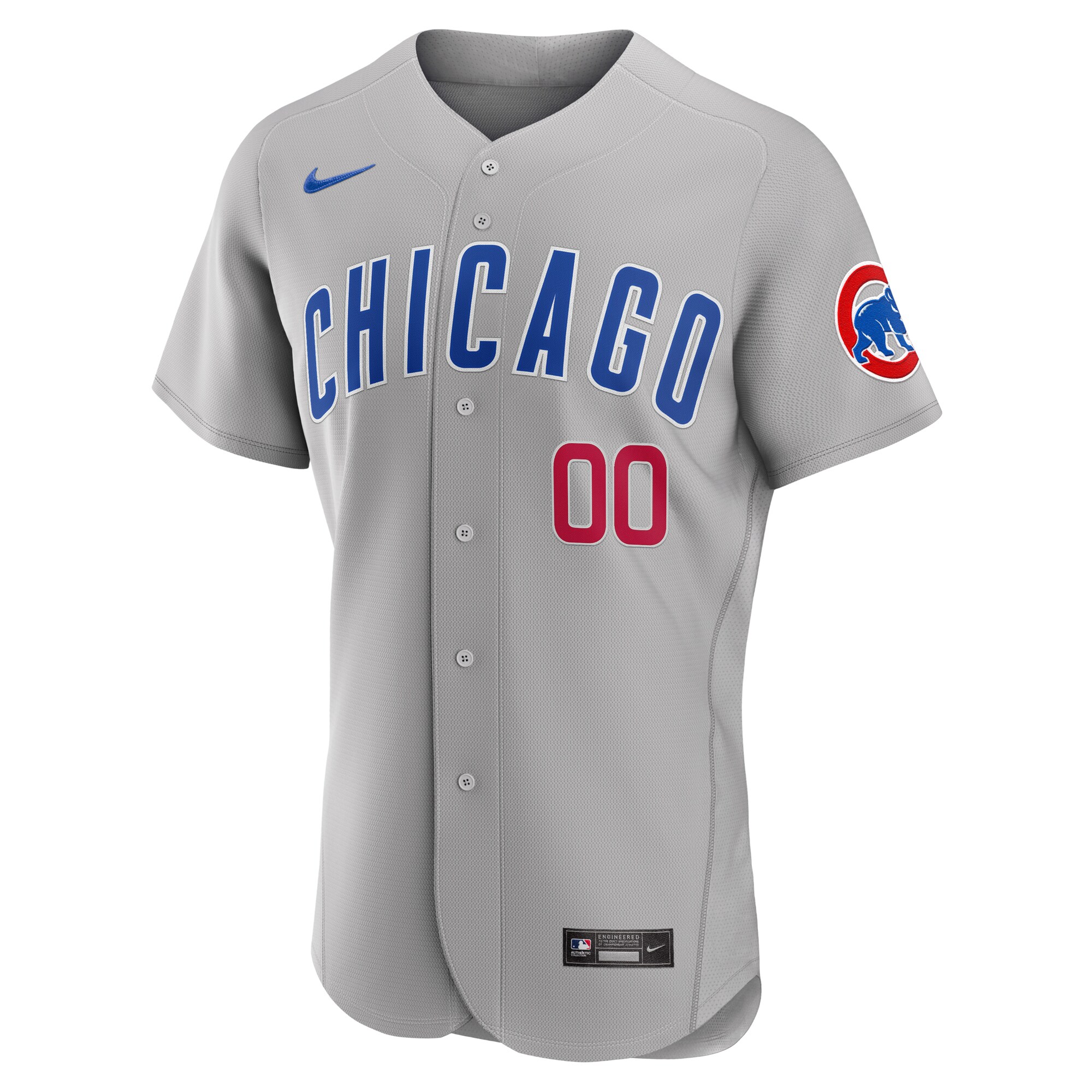 Alternative view of Chicago Cubs Road Authentic Custom Jersey - Gray
