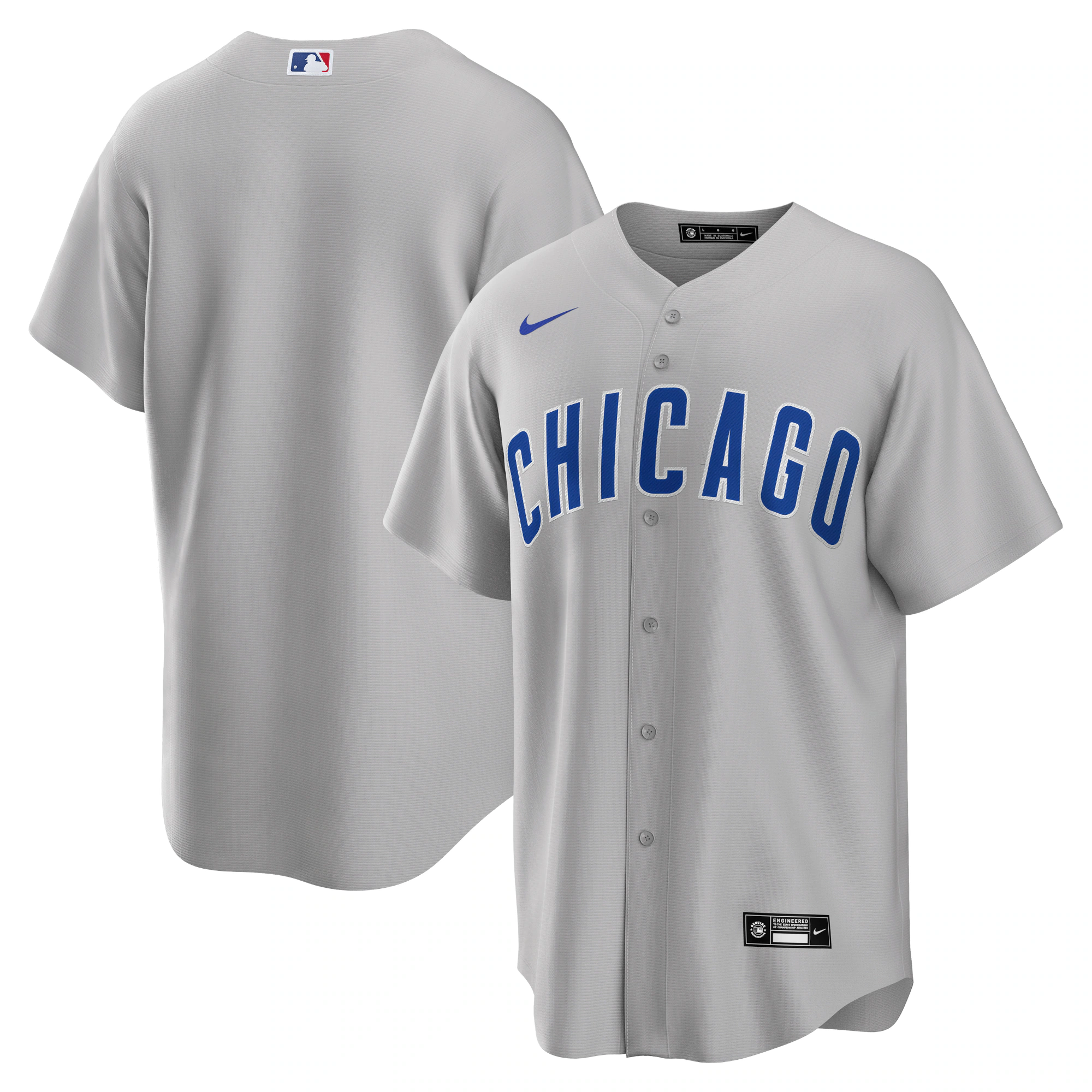 Alternative view of Chicago Cubs Road Replica Team Jersey – Gray