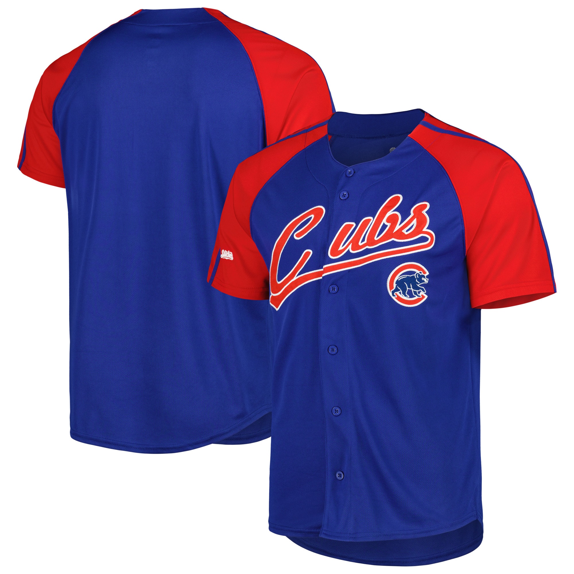 Chicago Cubs Stitches Button-down Raglan Fashion Jersey – Royal