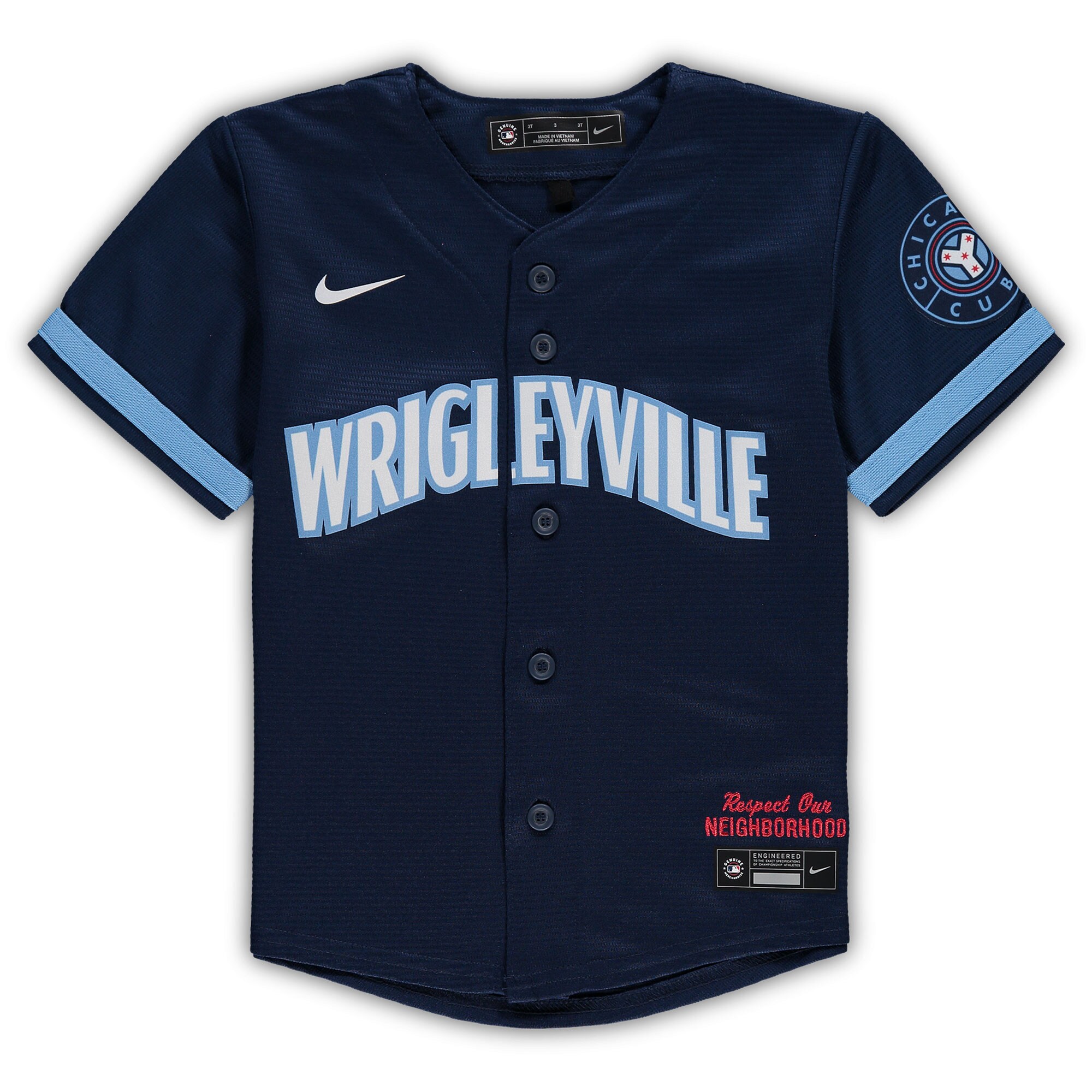 Alternative view of Chicago Cubs Toddler Mlb City Connect Replica Team Jersey - Navy