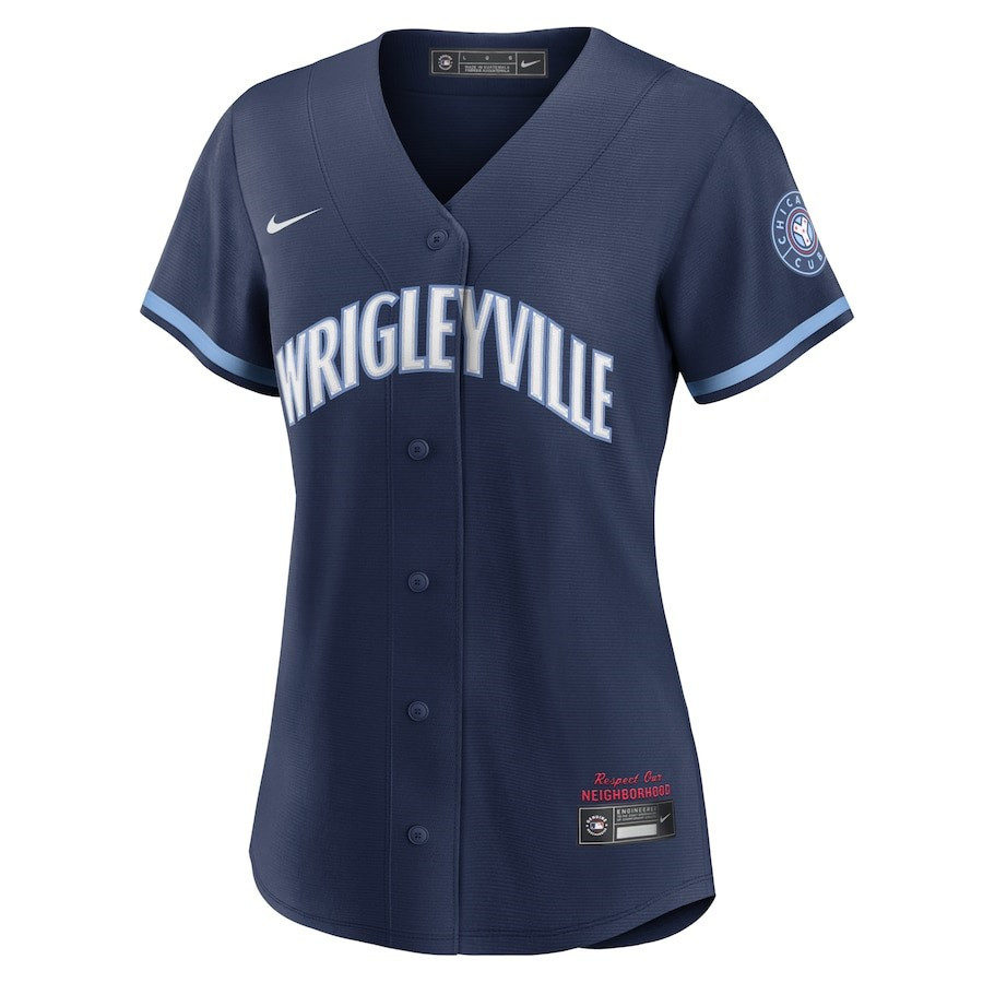 Alternative view of Chicago Cubs Women's City Connect Jersey - Navy