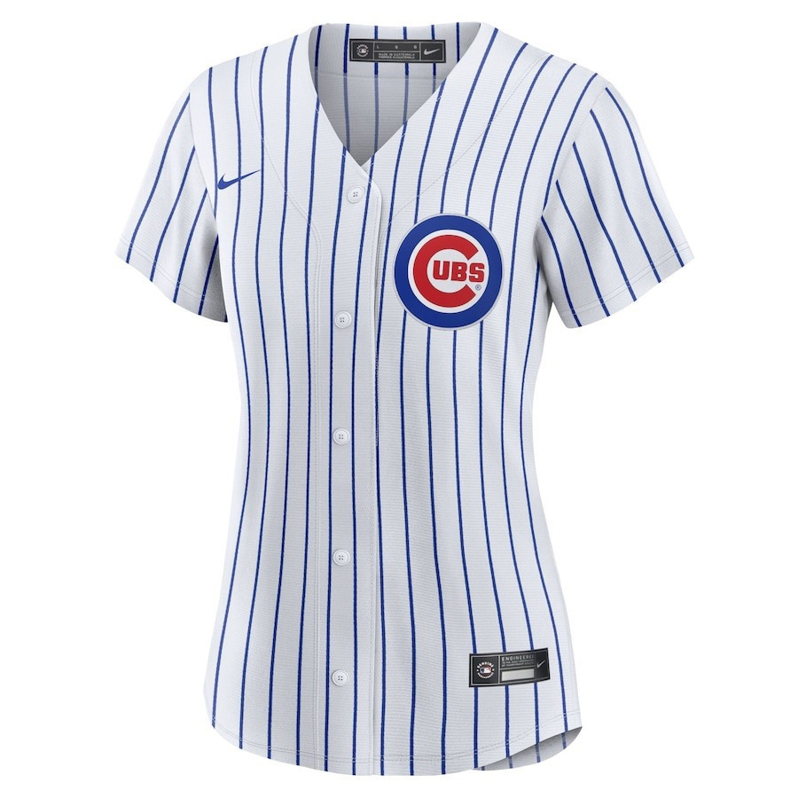 Alternative view of Chicago Cubs Women's Home Blank Jersey - White