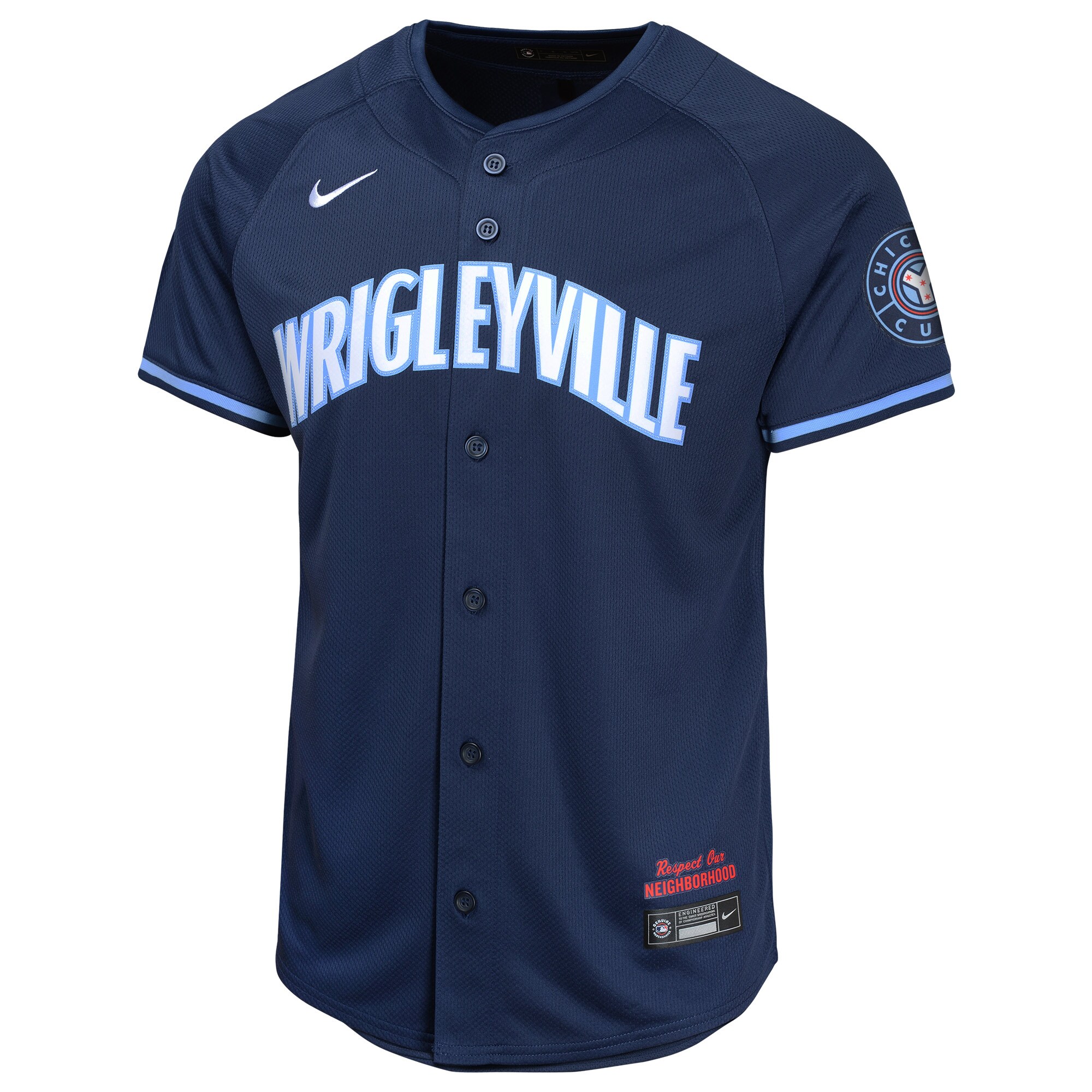 Alternative view of Chicago Cubs Youth City Connect Limited Jersey - Navy