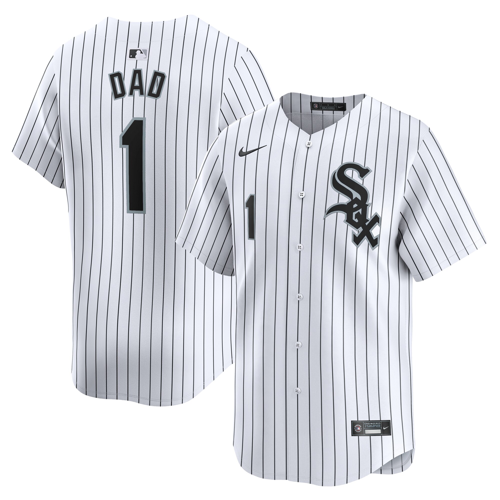 Chicago White Sox #1 Dad Home Limited Jersey - White