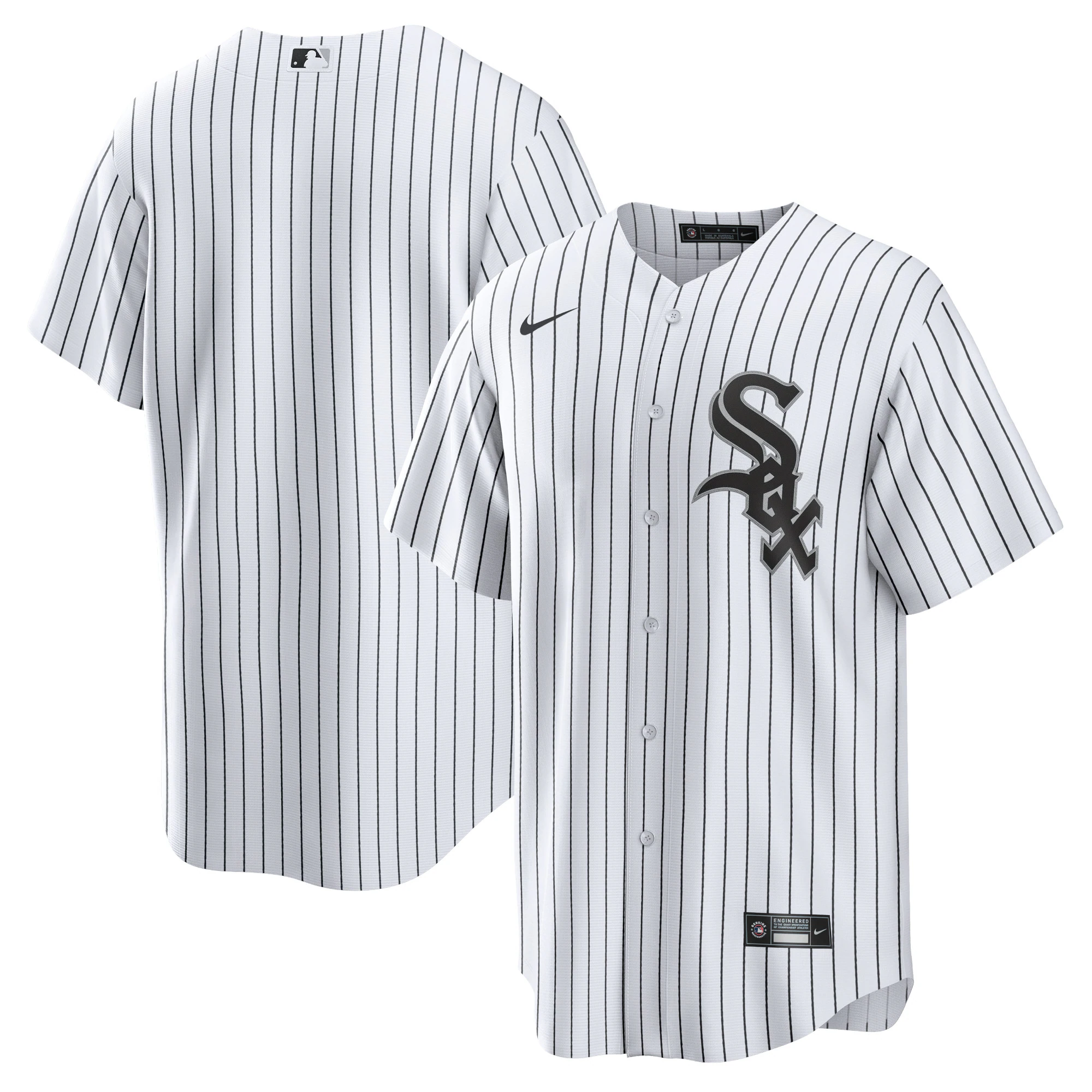 Alternative view of Chicago White Sox Home Blank Replica Jersey – White