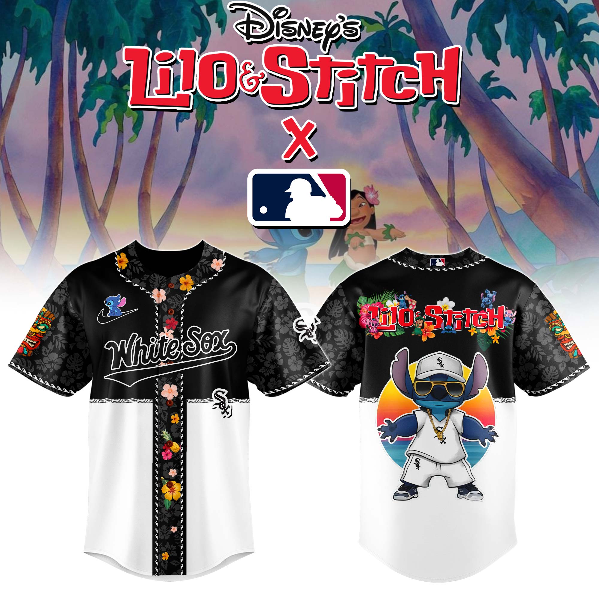 Chicago White Sox Mlb X Lilo & Stitch Jersey